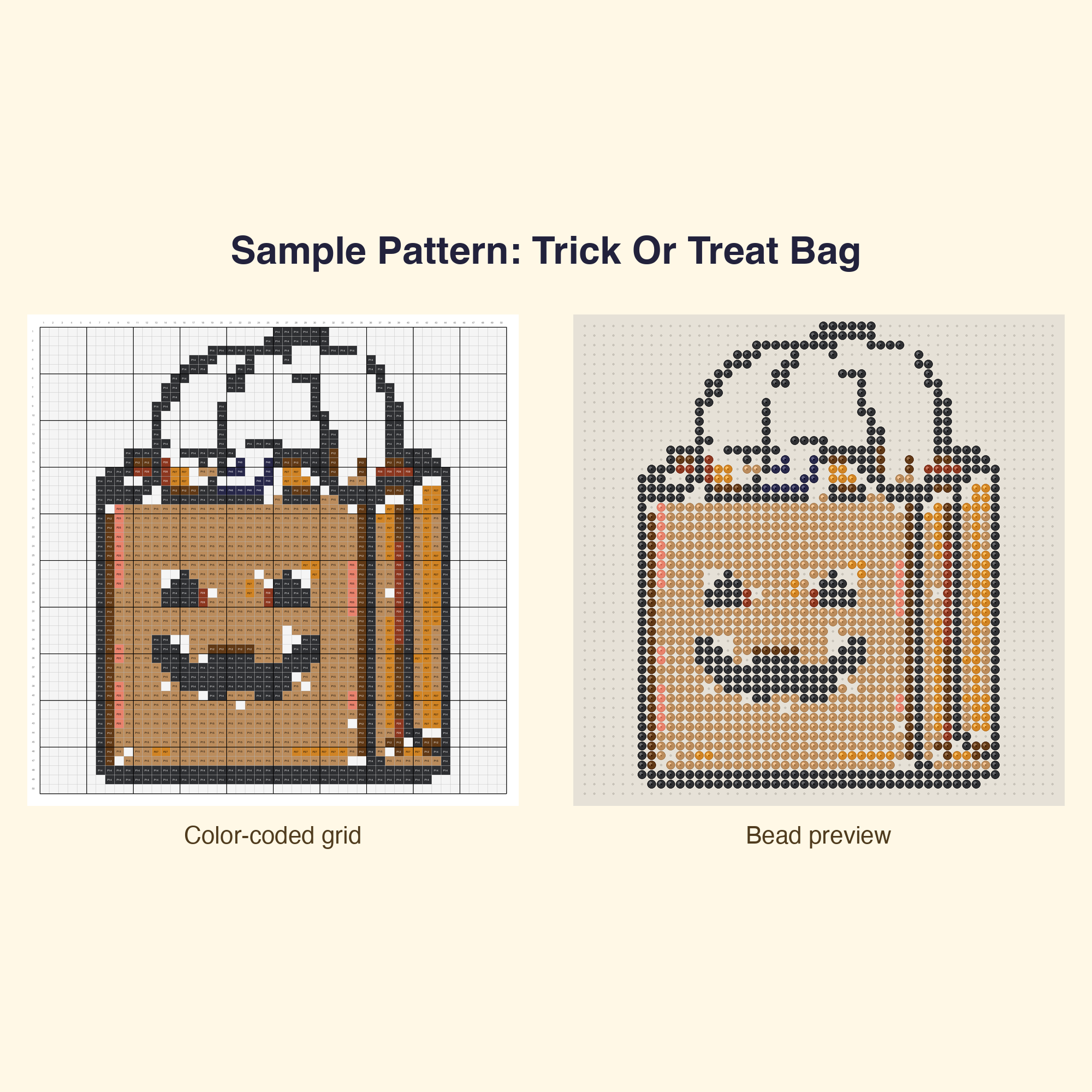 Cute Spooky Cute Halloween Perler Bead Pattern Bundle | 48 Designs | Hama Bead Compatible | PDF Digital Download