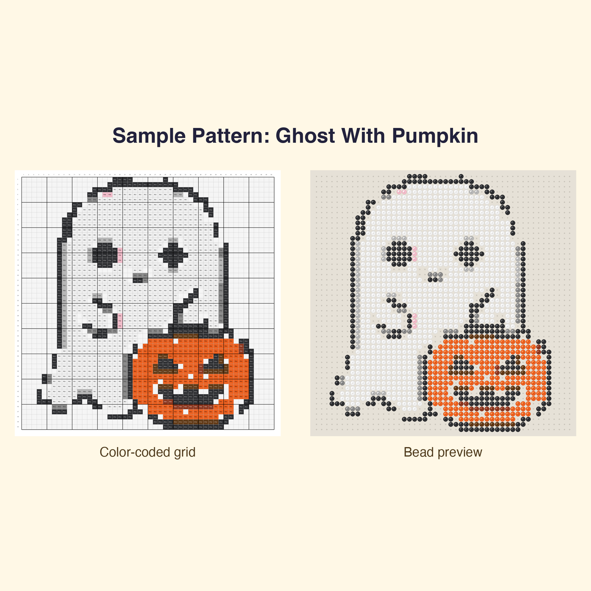 Cute Spooky Cute Halloween Perler Bead Pattern Bundle | 48 Designs | Hama Bead Compatible | PDF Digital Download