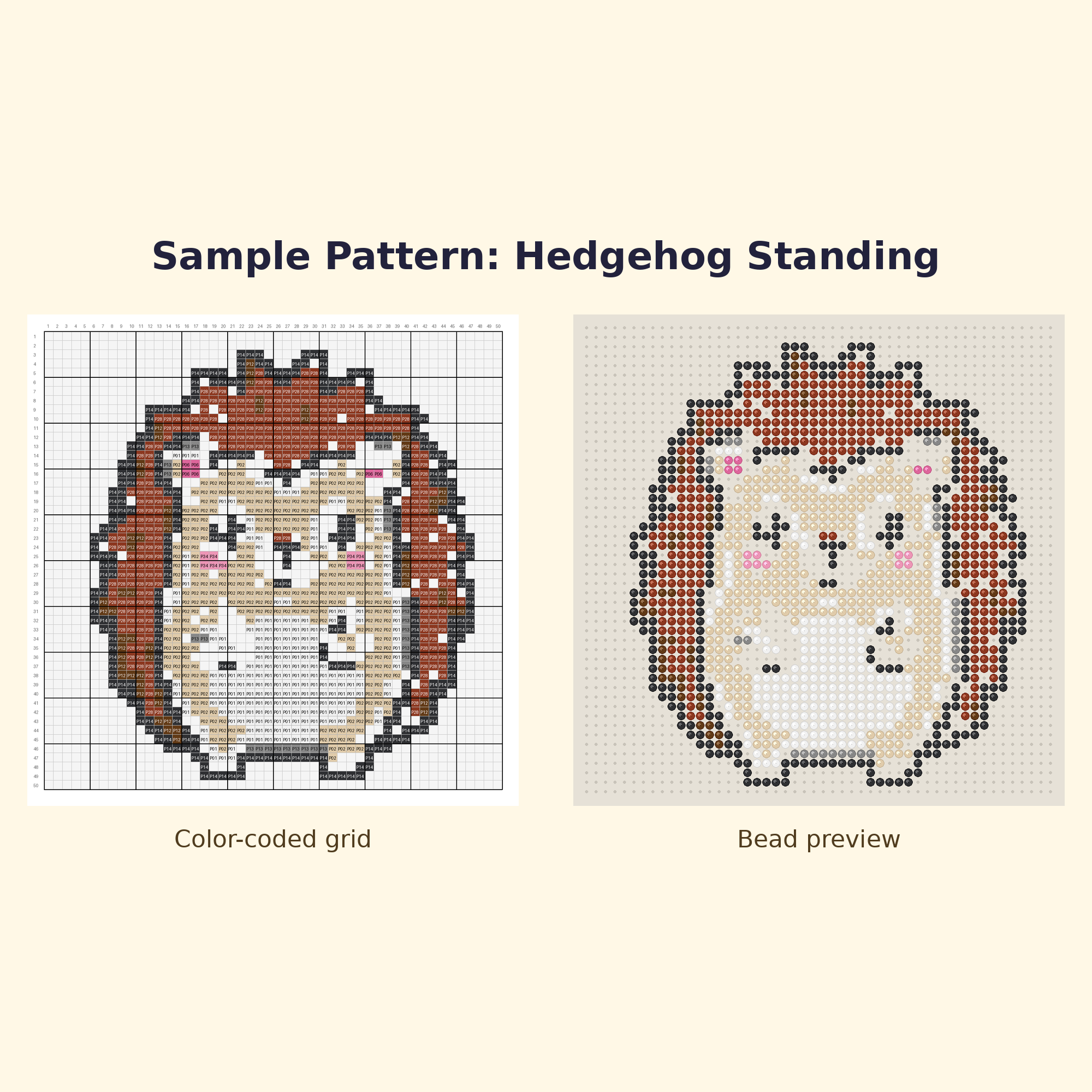 Cute Hedgehog Pals Perler Bead Pattern Bundle | 24 Designs | Hama Bead Compatible | PDF Digital Download