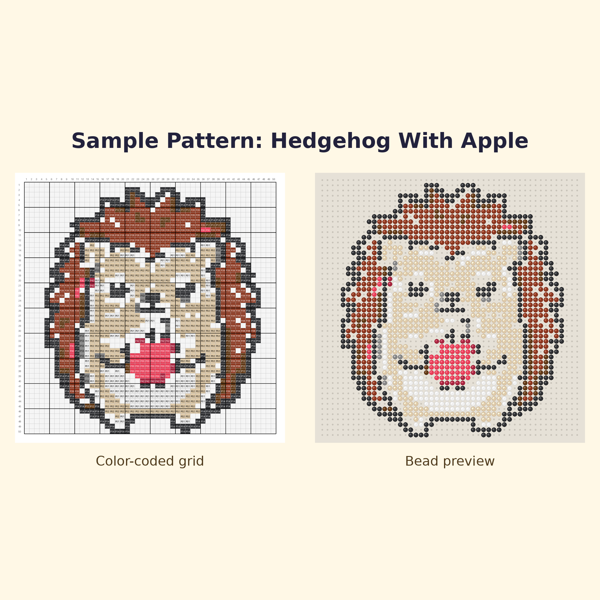 Cute Hedgehog Pals Perler Bead Pattern Bundle | 24 Designs | Hama Bead Compatible | PDF Digital Download