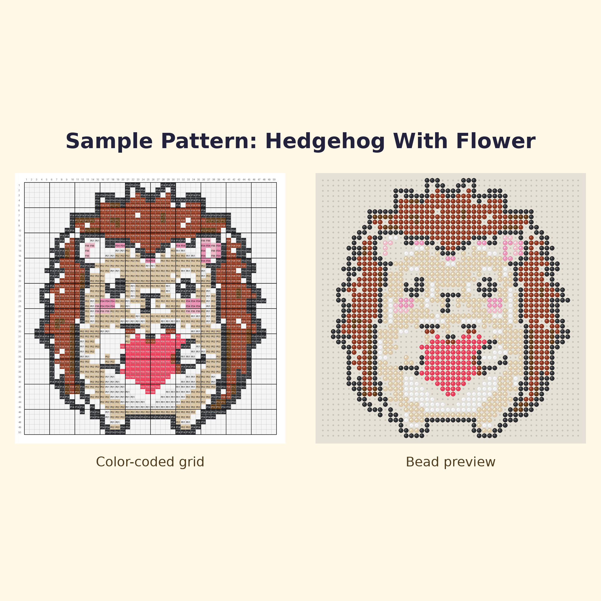Cute Hedgehog Pals Perler Bead Pattern Bundle | 24 Designs | Hama Bead Compatible | PDF Digital Download
