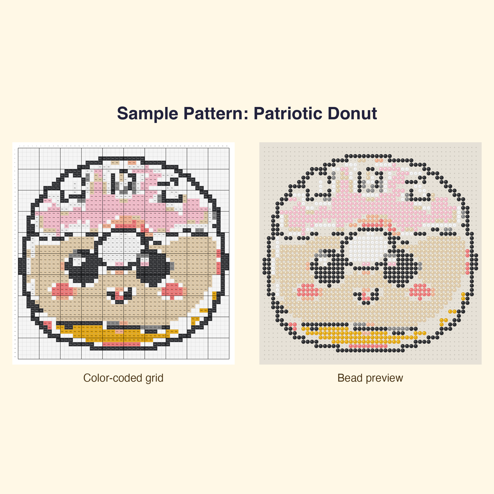 Kawaii July 4th Perler Bead Pattern Bundle | 42 Designs | Hama Bead Compatible | PDF Digital Download