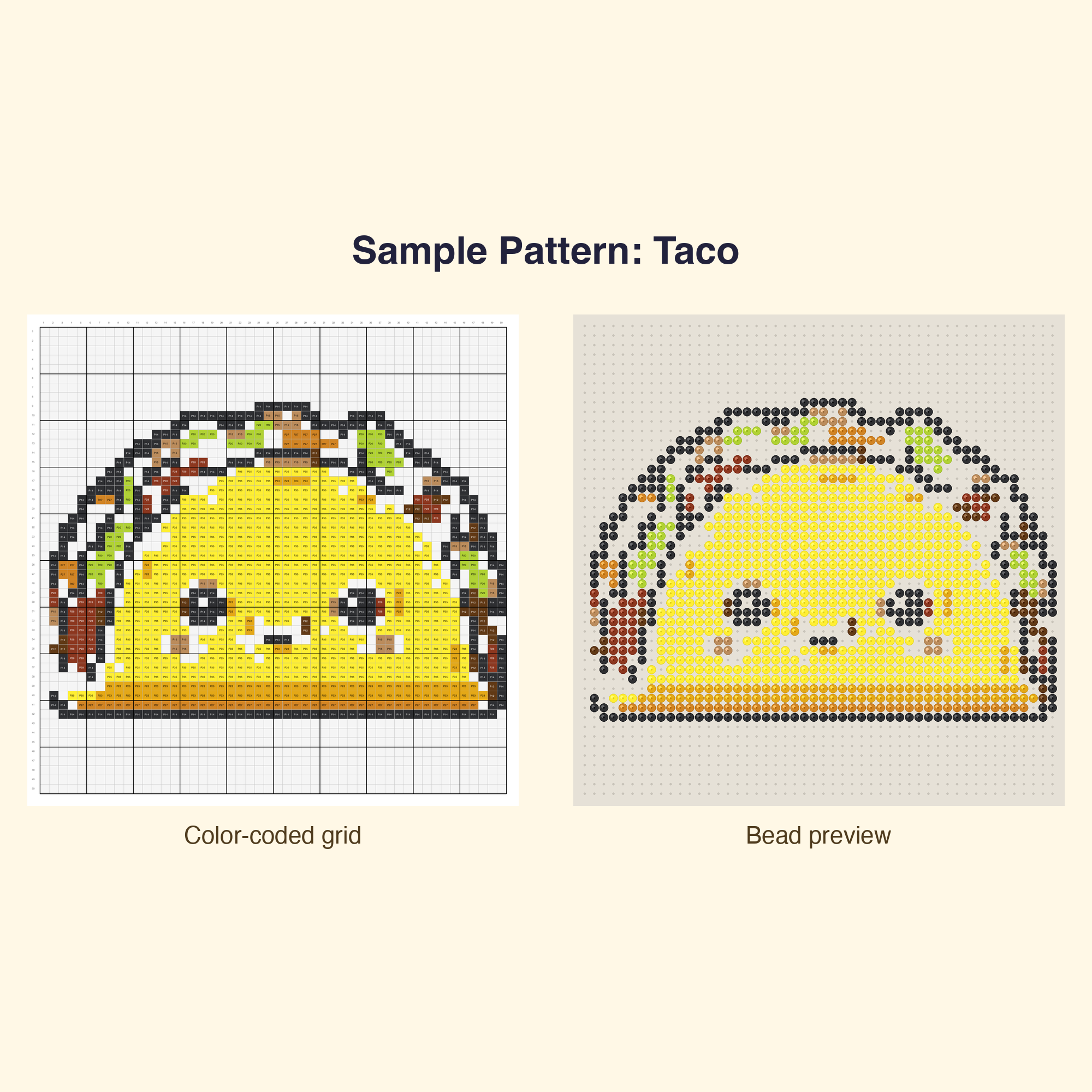 Cute Kawaii Food Perler Bead Pattern Bundle | 48 Designs | Hama Bead Compatible | PDF Digital Download
