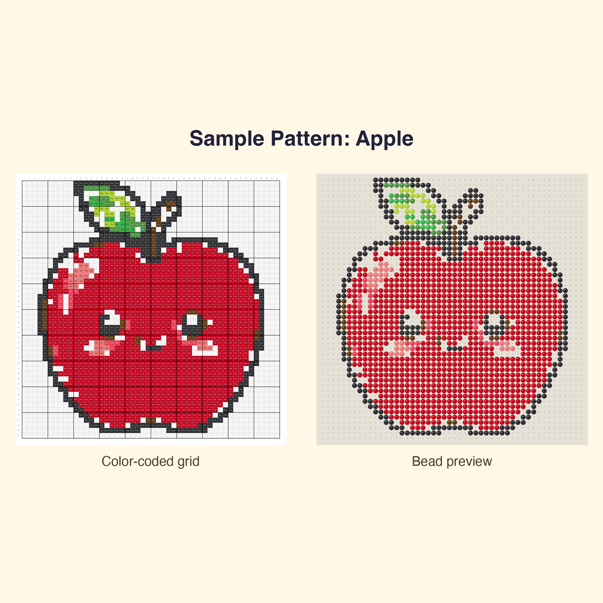 Cute Kawaii Food Perler Bead Pattern Bundle | 48 Designs | Hama Bead Compatible | PDF Digital Download