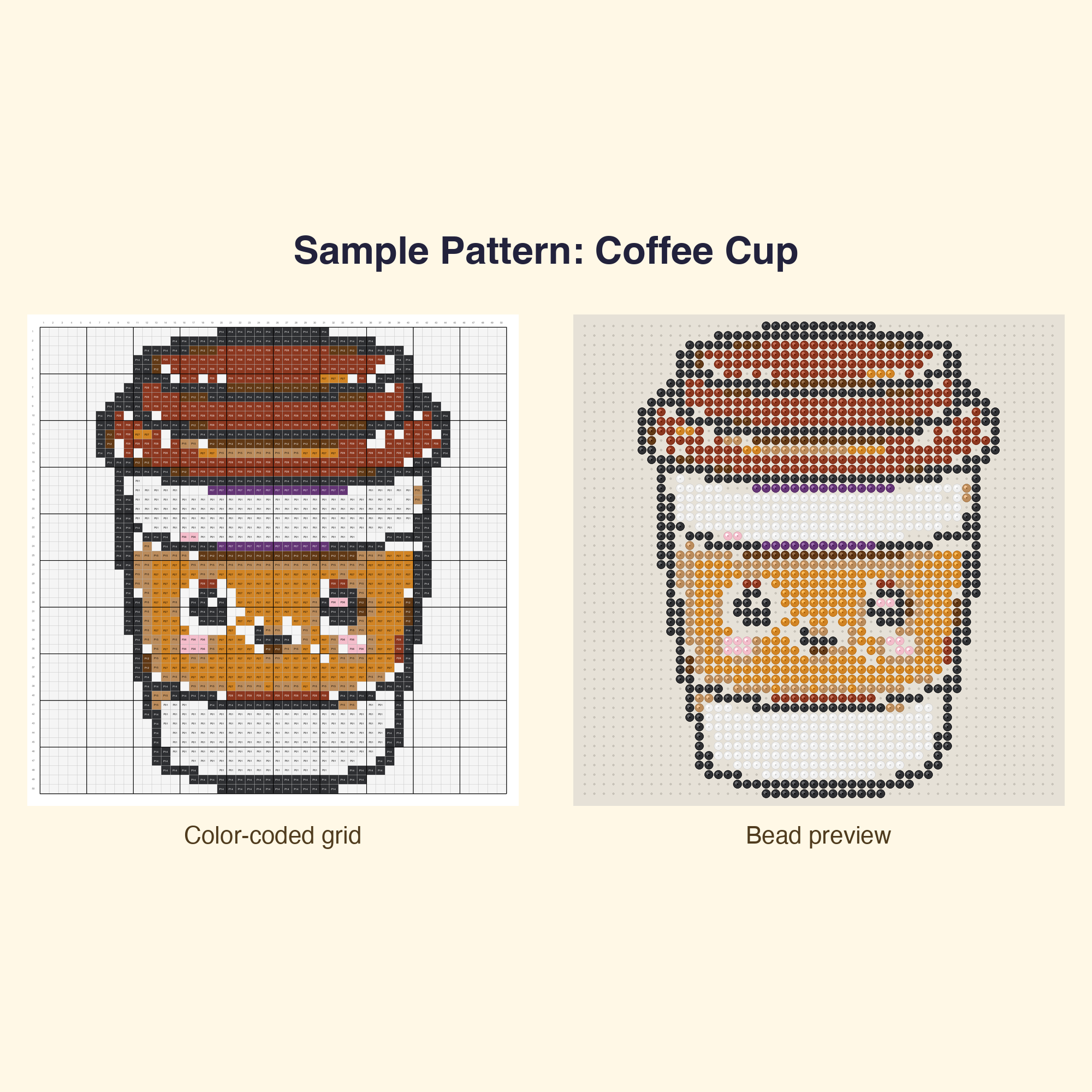 Cute Kawaii Food Perler Bead Pattern Bundle | 48 Designs | Hama Bead Compatible | PDF Digital Download