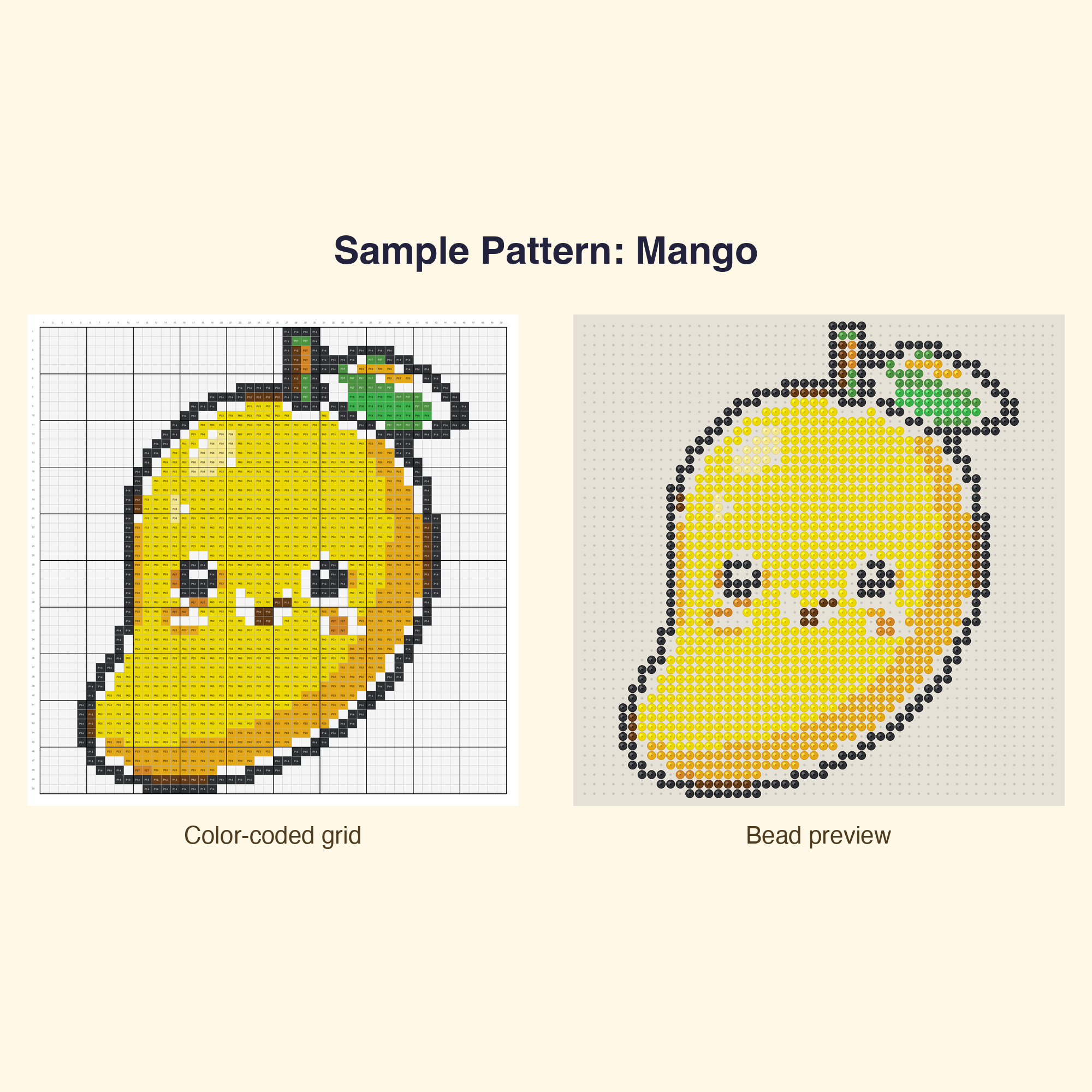 Cute Kawaii Food Perler Bead Pattern Bundle | 48 Designs | Hama Bead Compatible | PDF Digital Download