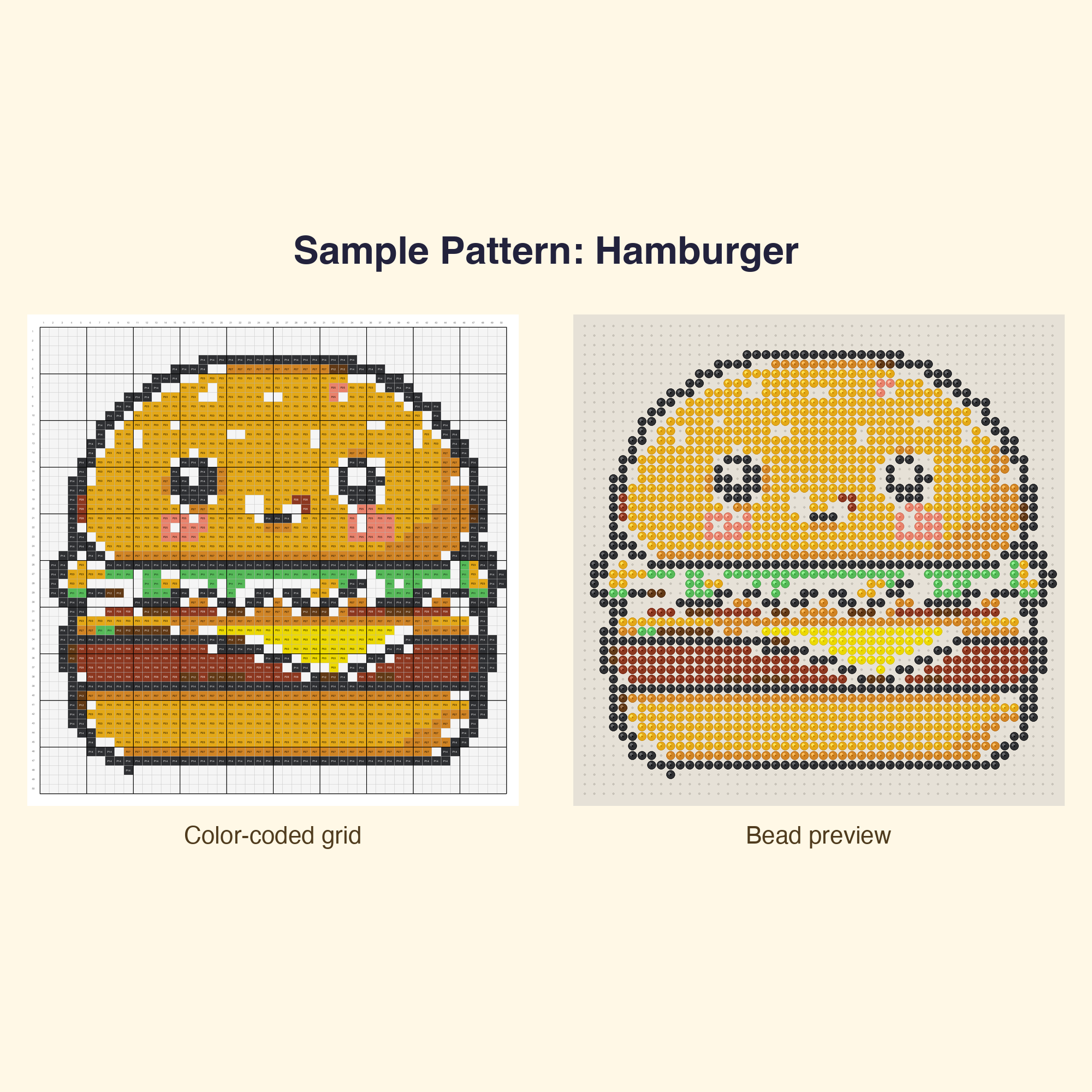 Cute Kawaii Food Perler Bead Pattern Bundle | 48 Designs | Hama Bead Compatible | PDF Digital Download
