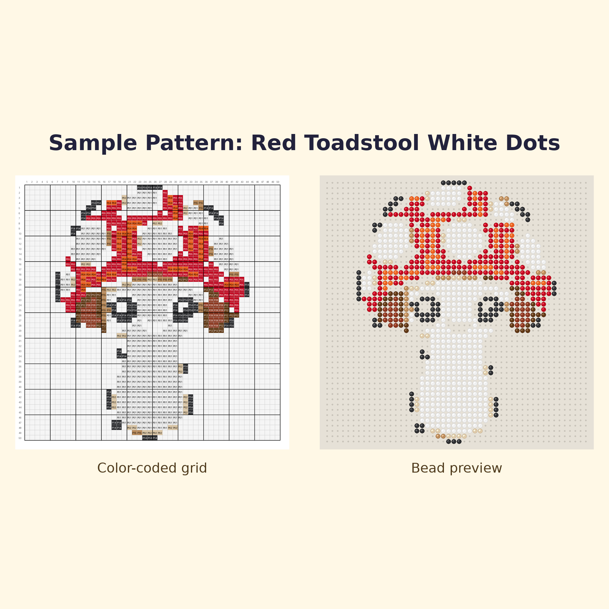 Cute Mushroom Pals Perler Bead Pattern Bundle | 24 Designs | Hama Bead Compatible | PDF Digital Download