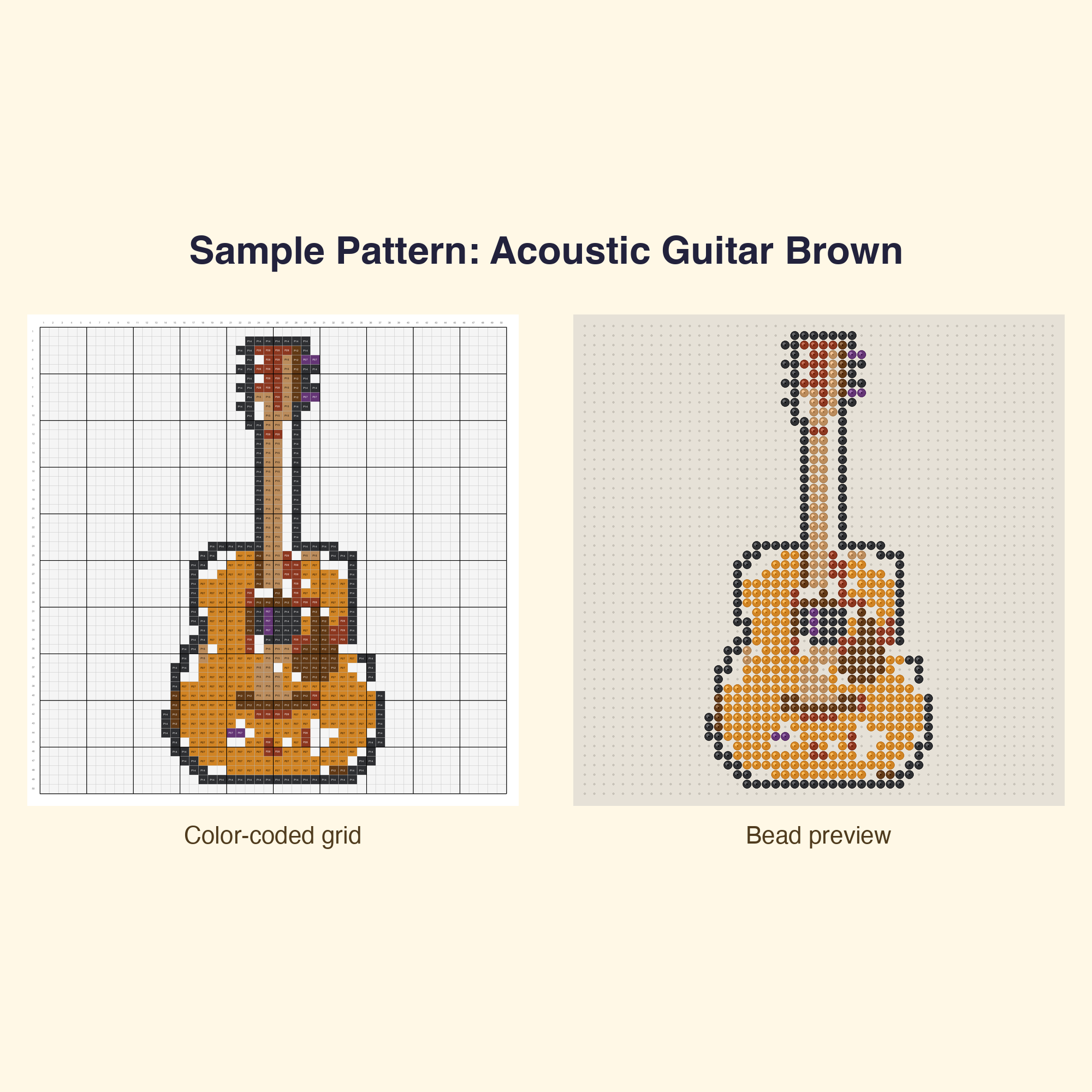 Kawaii Music Instruments Perler Bead Pattern Bundle | 48 Designs | Hama Bead Compatible | PDF Digital Download