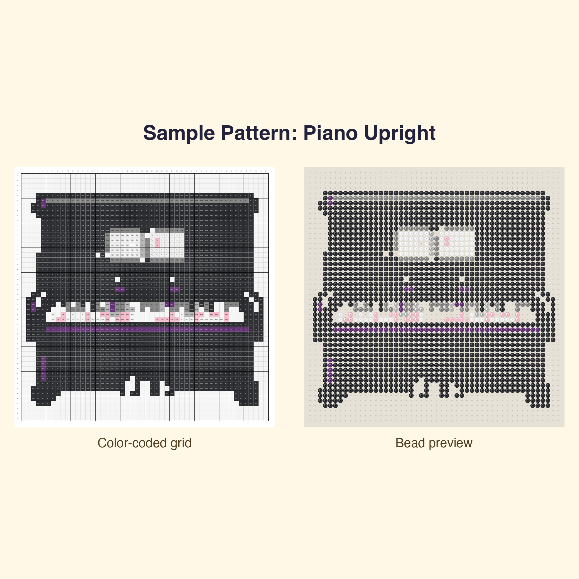 Kawaii Music Instruments Perler Bead Pattern Bundle | 48 Designs | Hama Bead Compatible | PDF Digital Download