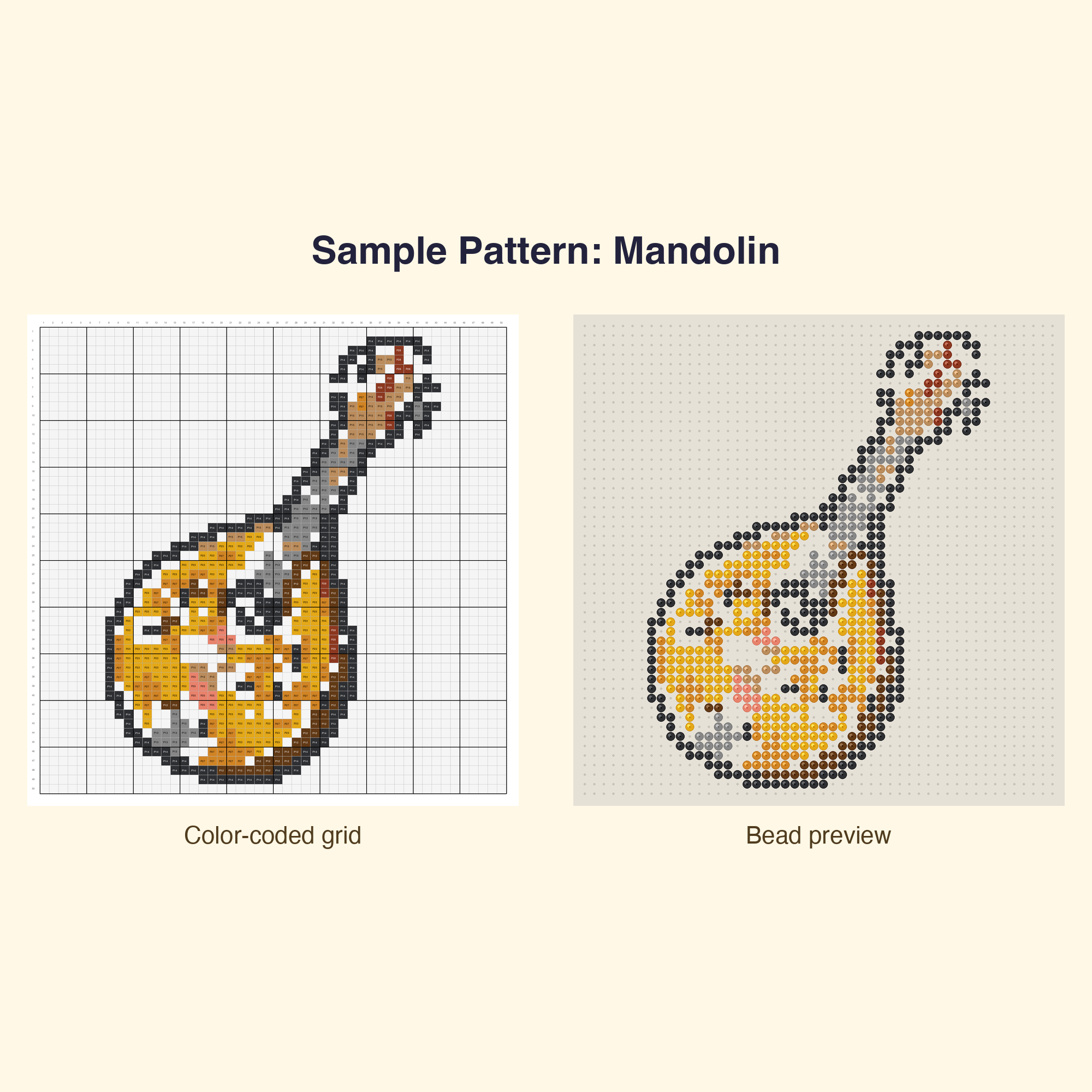 Kawaii Music Instruments Perler Bead Pattern Bundle | 48 Designs | Hama Bead Compatible | PDF Digital Download