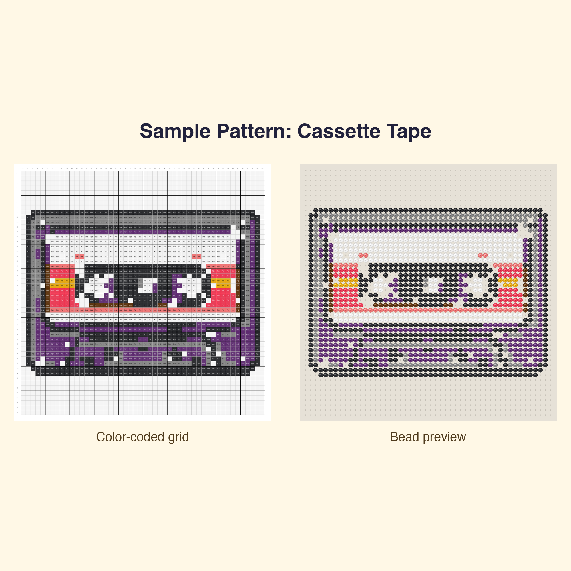Kawaii Music Instruments Perler Bead Pattern Bundle | 48 Designs | Hama Bead Compatible | PDF Digital Download