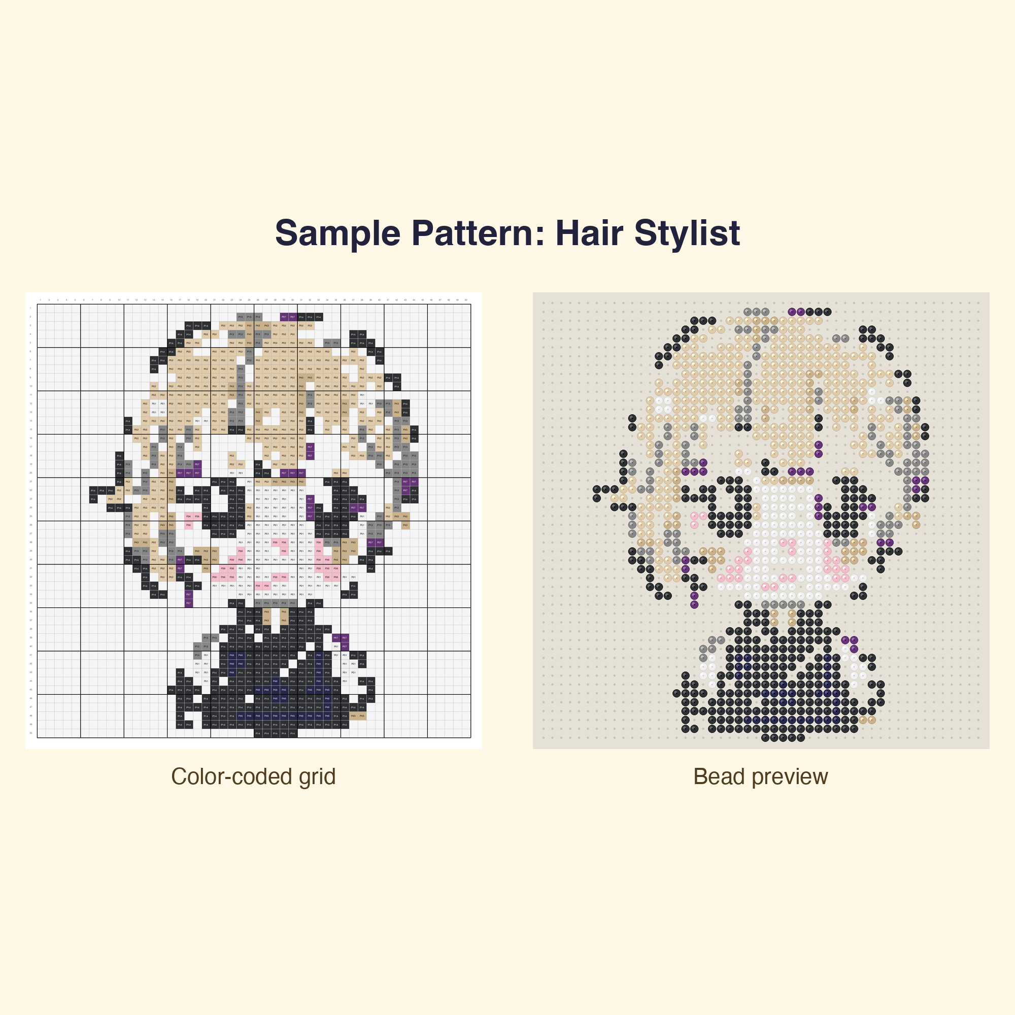 Kawaii Jobs Pros Perler Bead Pattern Bundle | 48 Designs | Hama Bead Compatible | PDF Digital Download