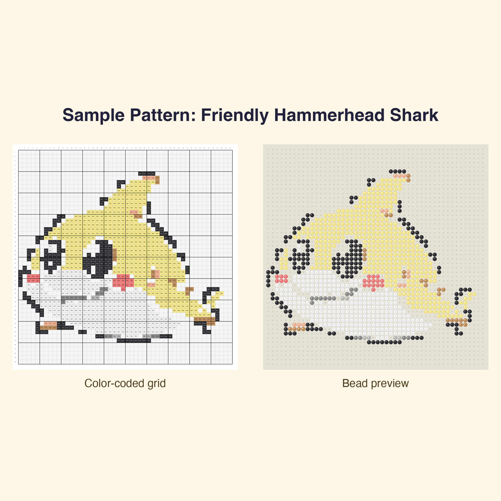 Cute Sea Creatures Pixel Perler Bead Pattern Bundle | 48 Designs | Hama Bead Compatible | PDF Digital Download