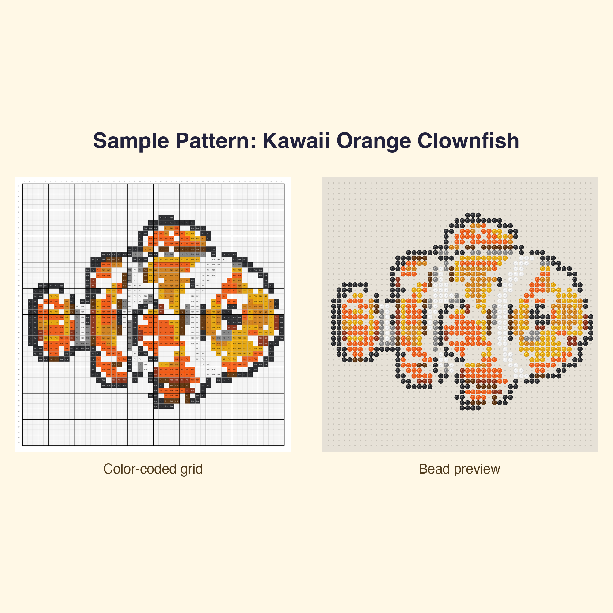 Cute Kawaii Ocean Sea Perler Bead Pattern Bundle | 48 Designs | Hama Bead Compatible | PDF Digital Download