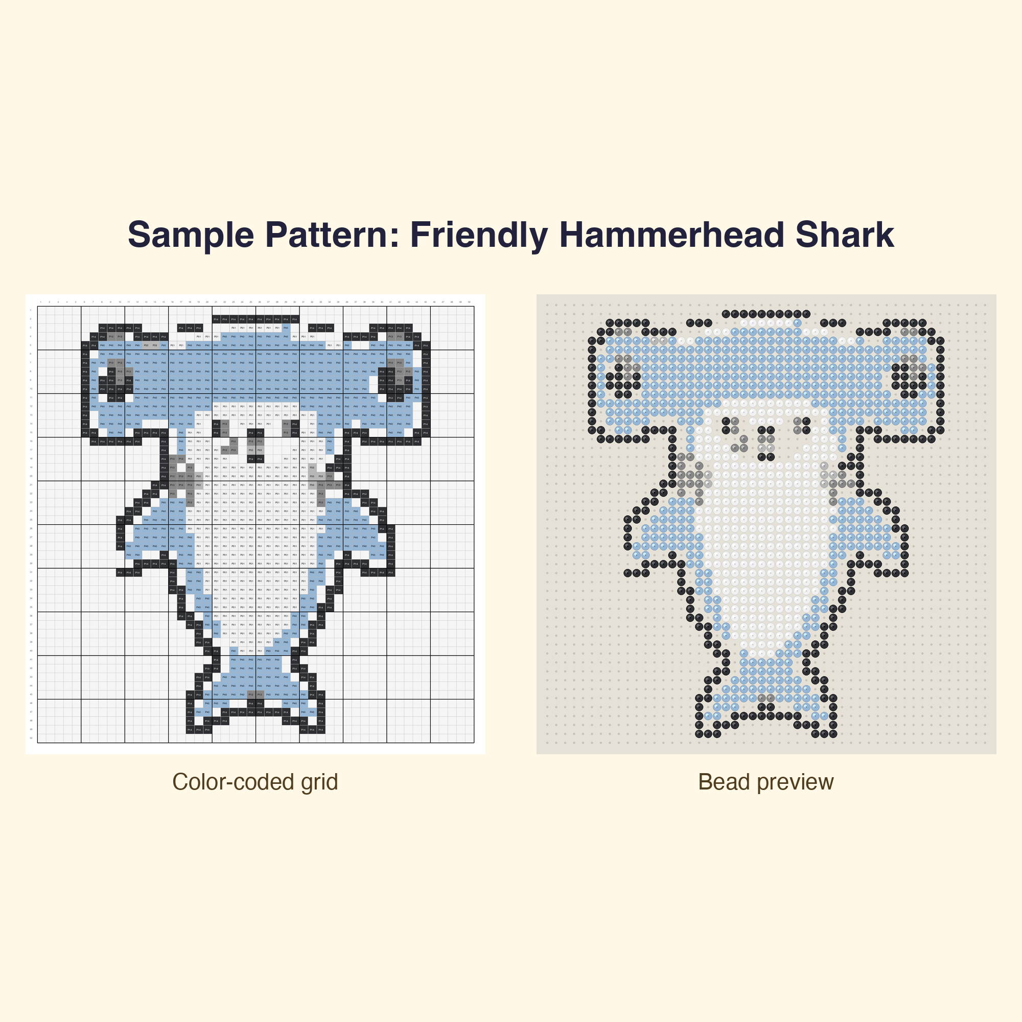 Cute Kawaii Ocean Sea Perler Bead Pattern Bundle | 48 Designs | Hama Bead Compatible | PDF Digital Download