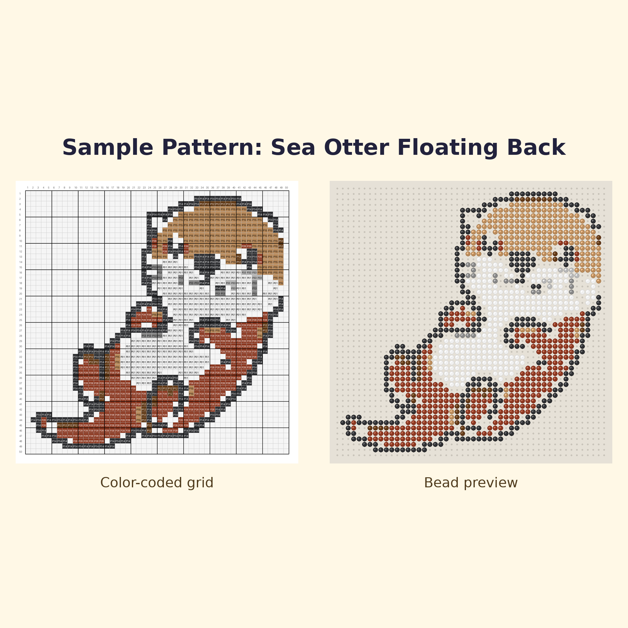 Cute Otter Pals Perler Bead Pattern Bundle | 24 Designs | Hama Bead Compatible | PDF Digital Download