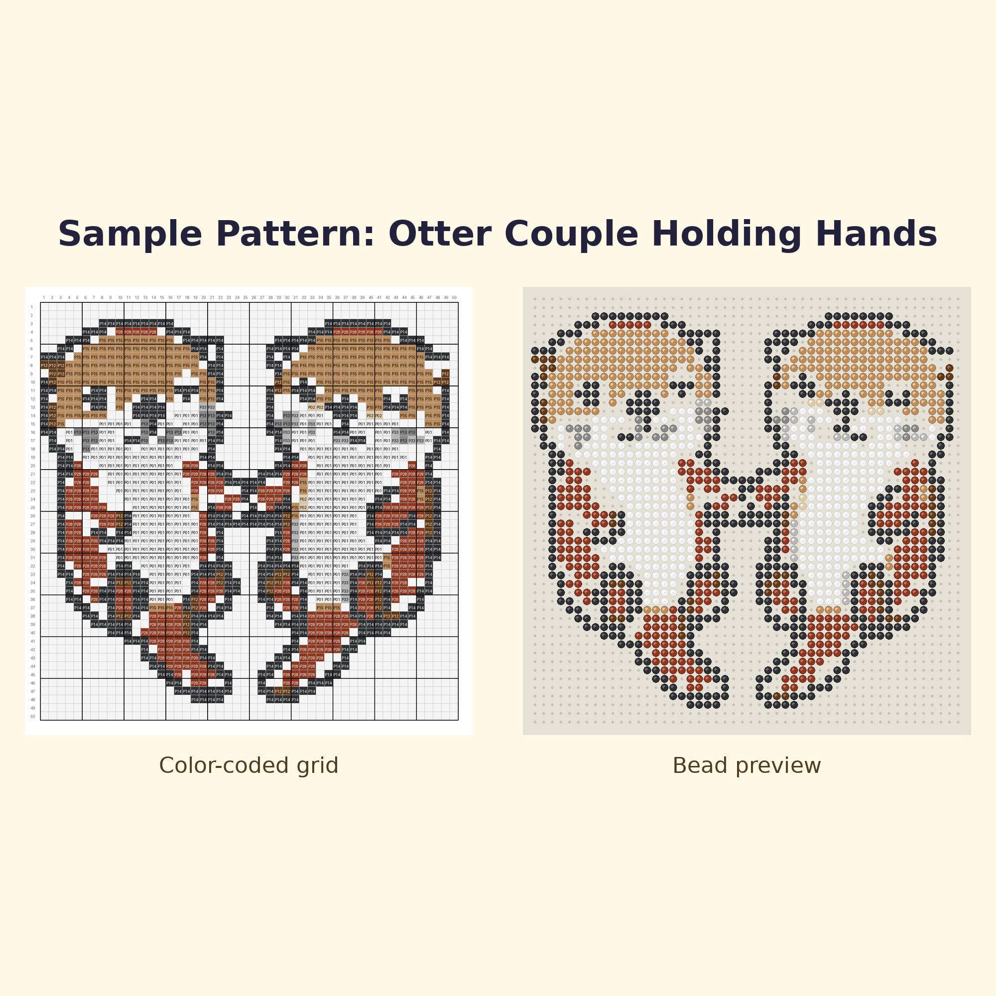 Cute Otter Pals Perler Bead Pattern Bundle | 24 Designs | Hama Bead Compatible | PDF Digital Download