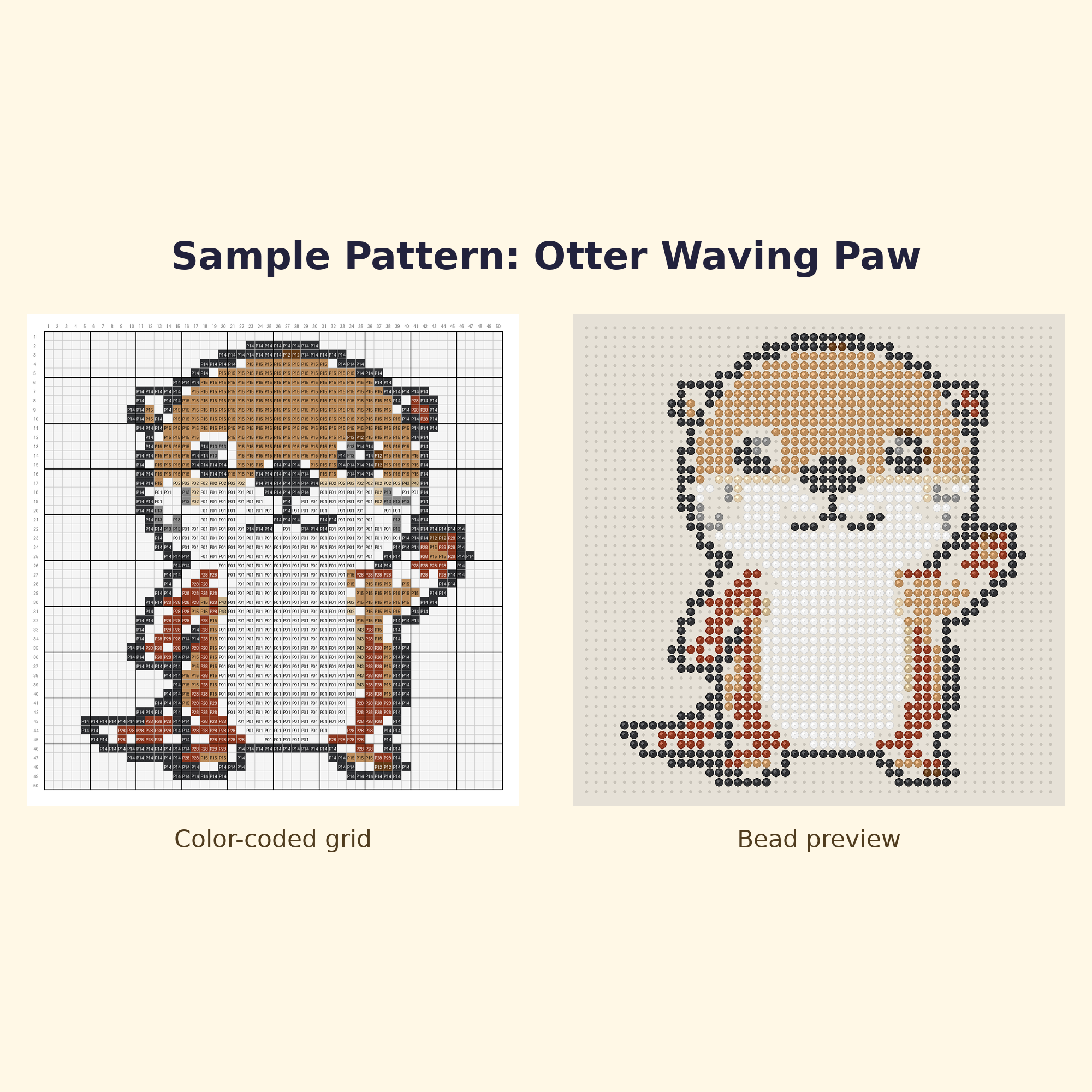 Cute Otter Pals Perler Bead Pattern Bundle | 24 Designs | Hama Bead Compatible | PDF Digital Download