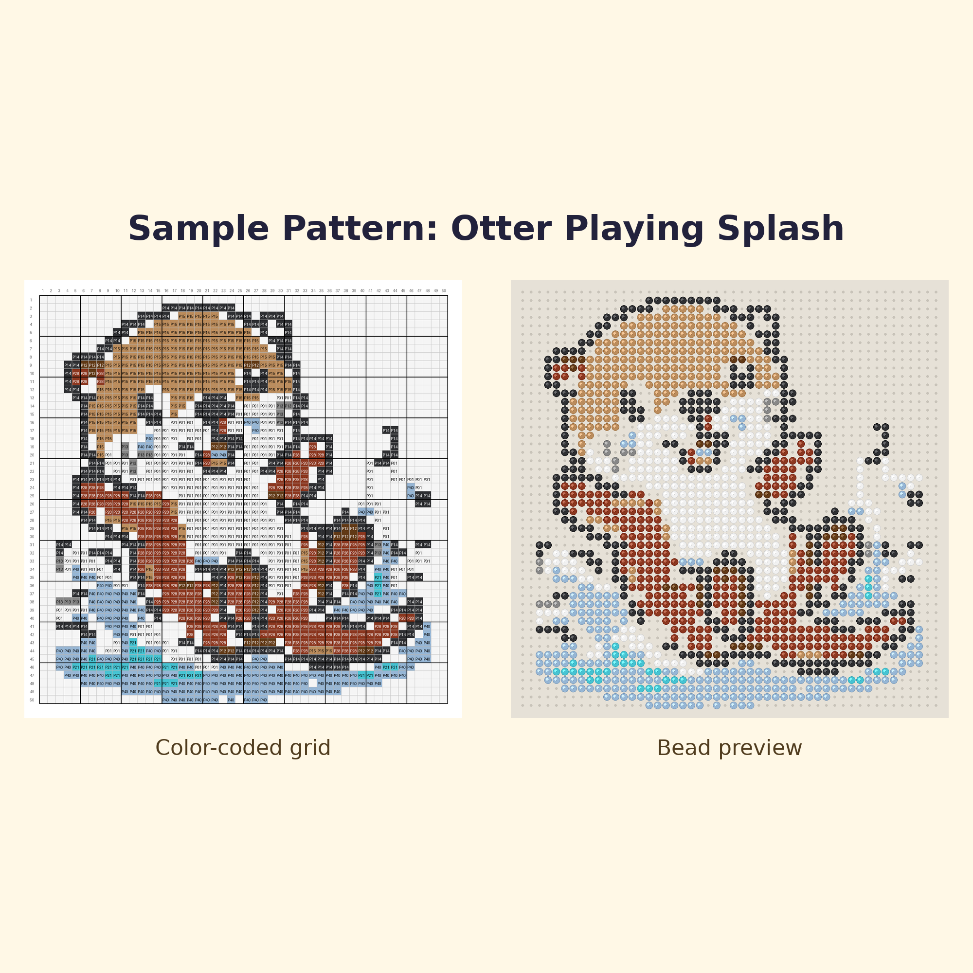 Cute Otter Pals Perler Bead Pattern Bundle | 24 Designs | Hama Bead Compatible | PDF Digital Download