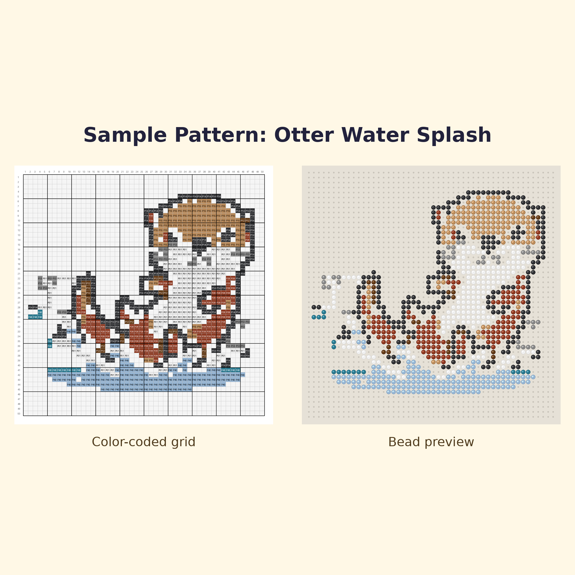 Cute Otter Pals Perler Bead Pattern Bundle | 24 Designs | Hama Bead Compatible | PDF Digital Download