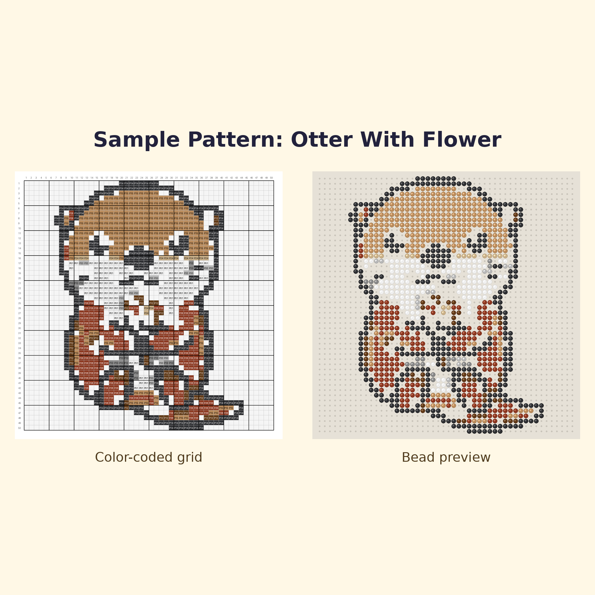 Cute Otter Pals Perler Bead Pattern Bundle | 24 Designs | Hama Bead Compatible | PDF Digital Download