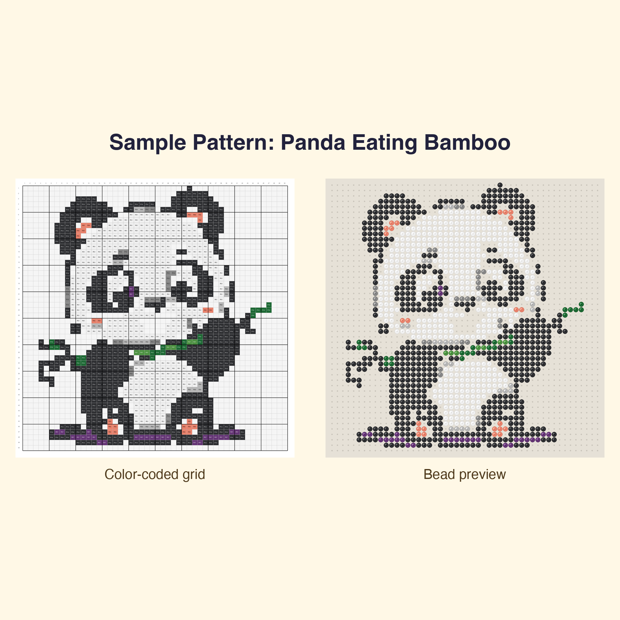 Cute Panda Pals Perler Bead Pattern Bundle | 24 Designs | Hama Bead Compatible | PDF Digital Download