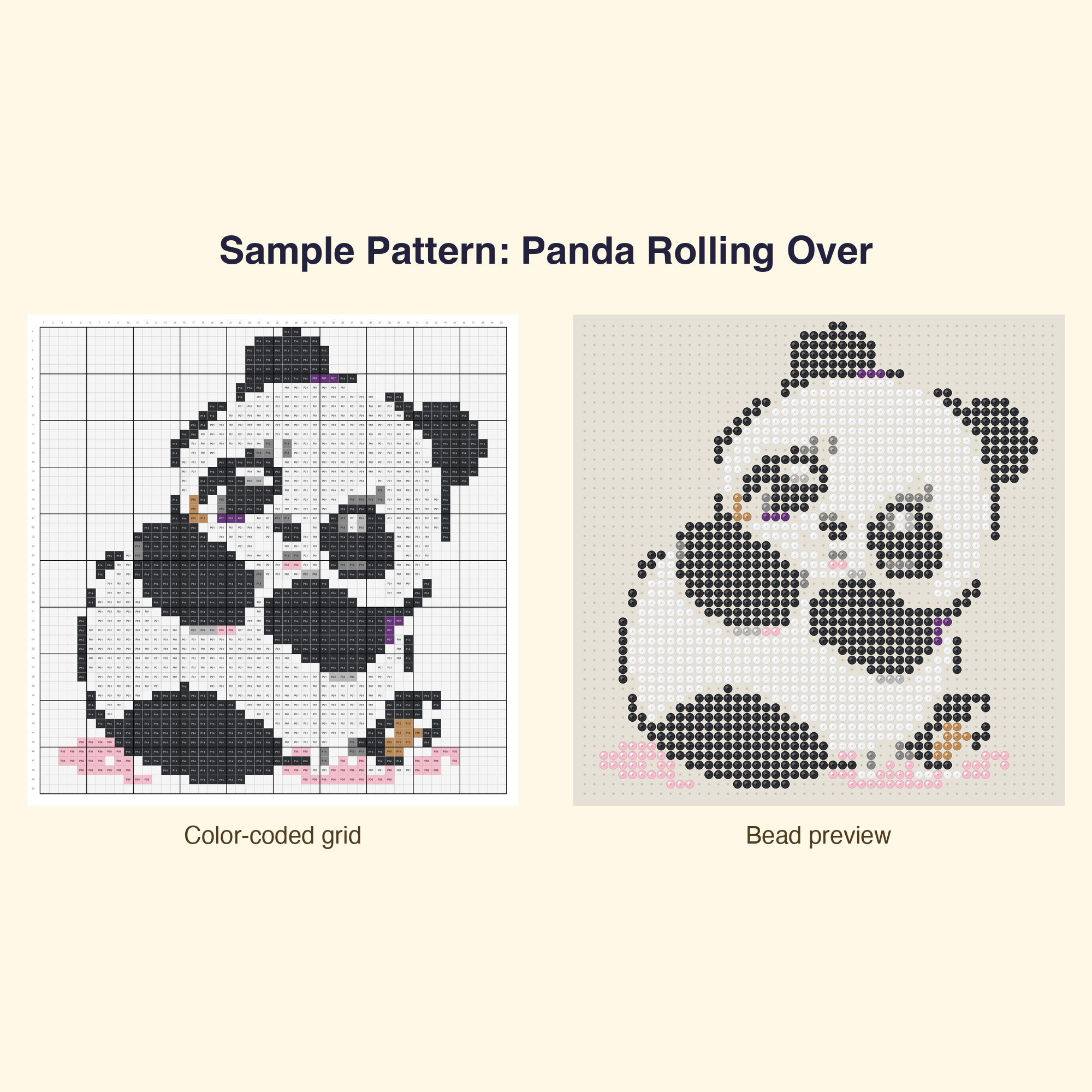 Cute Panda Pals Perler Bead Pattern Bundle | 24 Designs | Hama Bead Compatible | PDF Digital Download