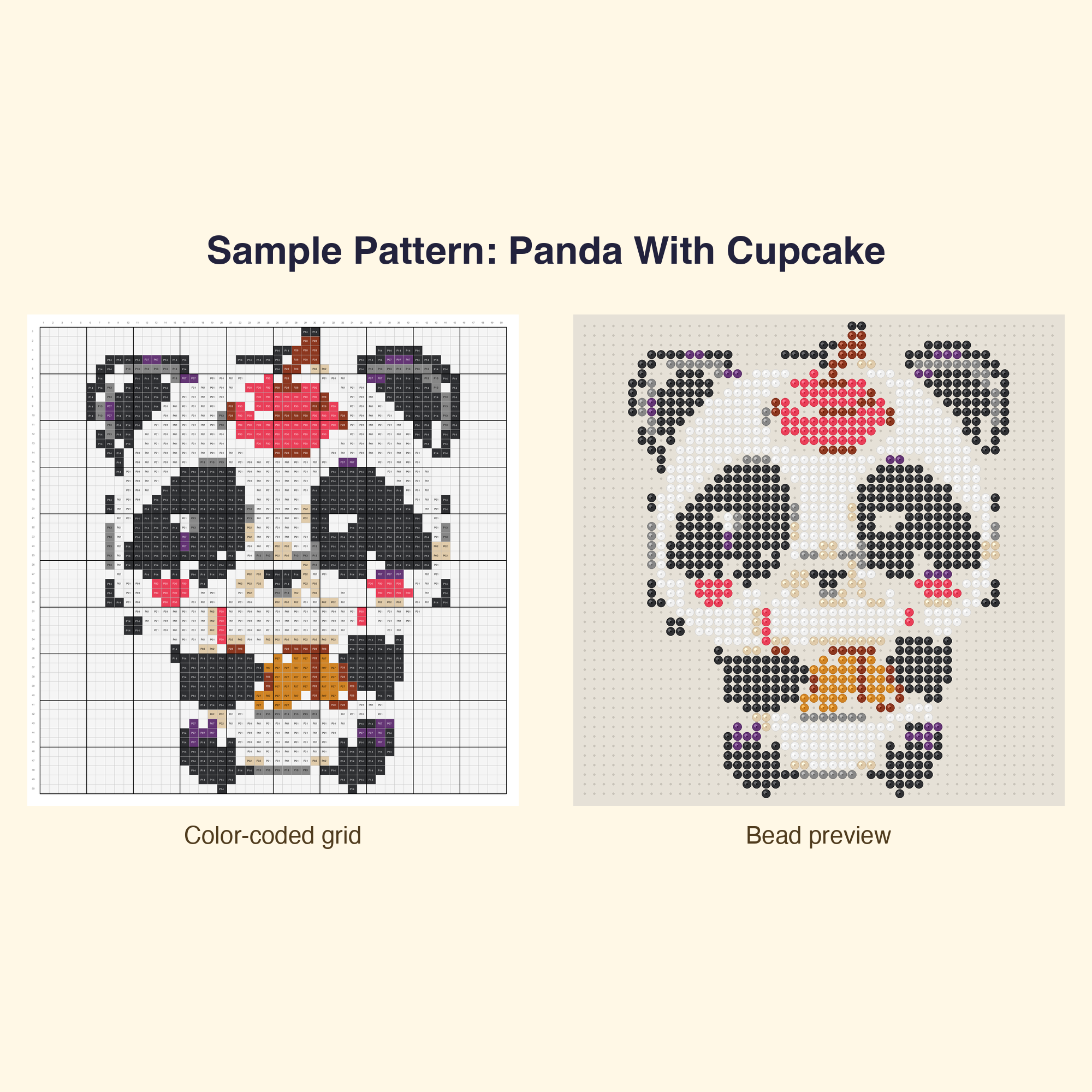 Cute Panda Pals Perler Bead Pattern Bundle | 24 Designs | Hama Bead Compatible | PDF Digital Download