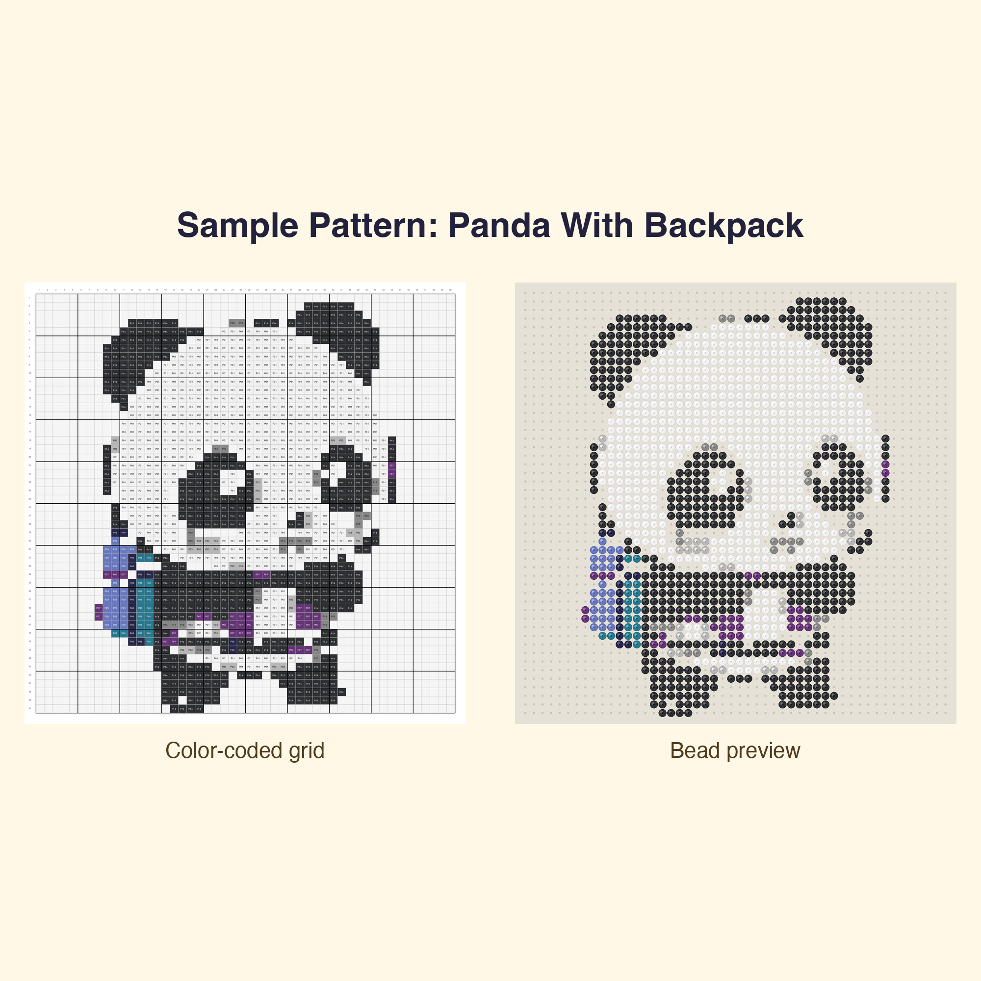 Cute Panda Pals Perler Bead Pattern Bundle | 24 Designs | Hama Bead Compatible | PDF Digital Download