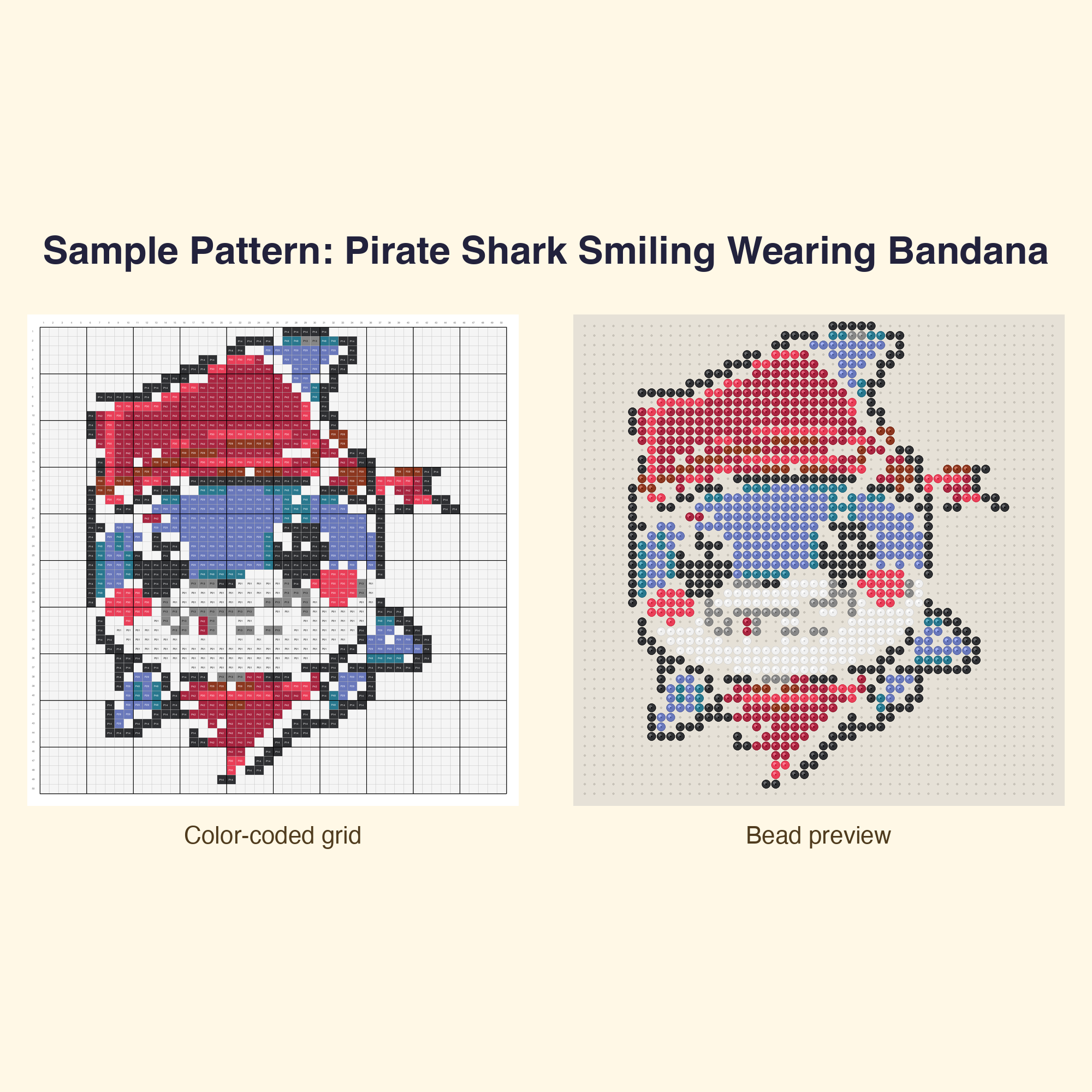 Cute Pirate Adventure Bundle Perler Bead Pattern Bundle | 48 Designs | Hama Bead Compatible | PDF Digital Download