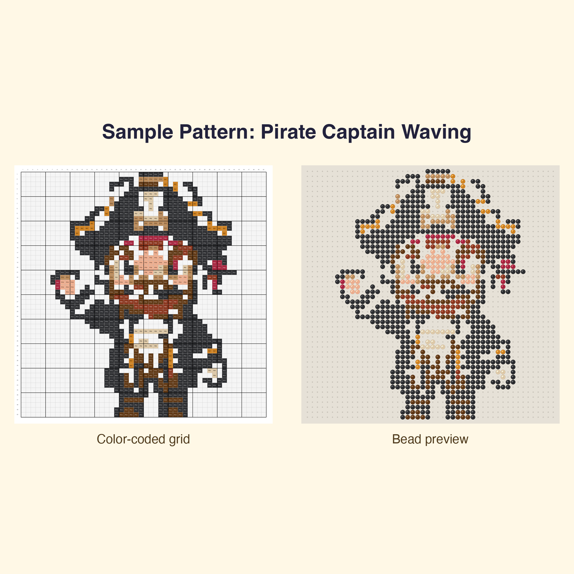 Cute Cute Pirates Treasure Perler Bead Pattern Bundle | 48 Designs | Hama Bead Compatible | PDF Digital Download