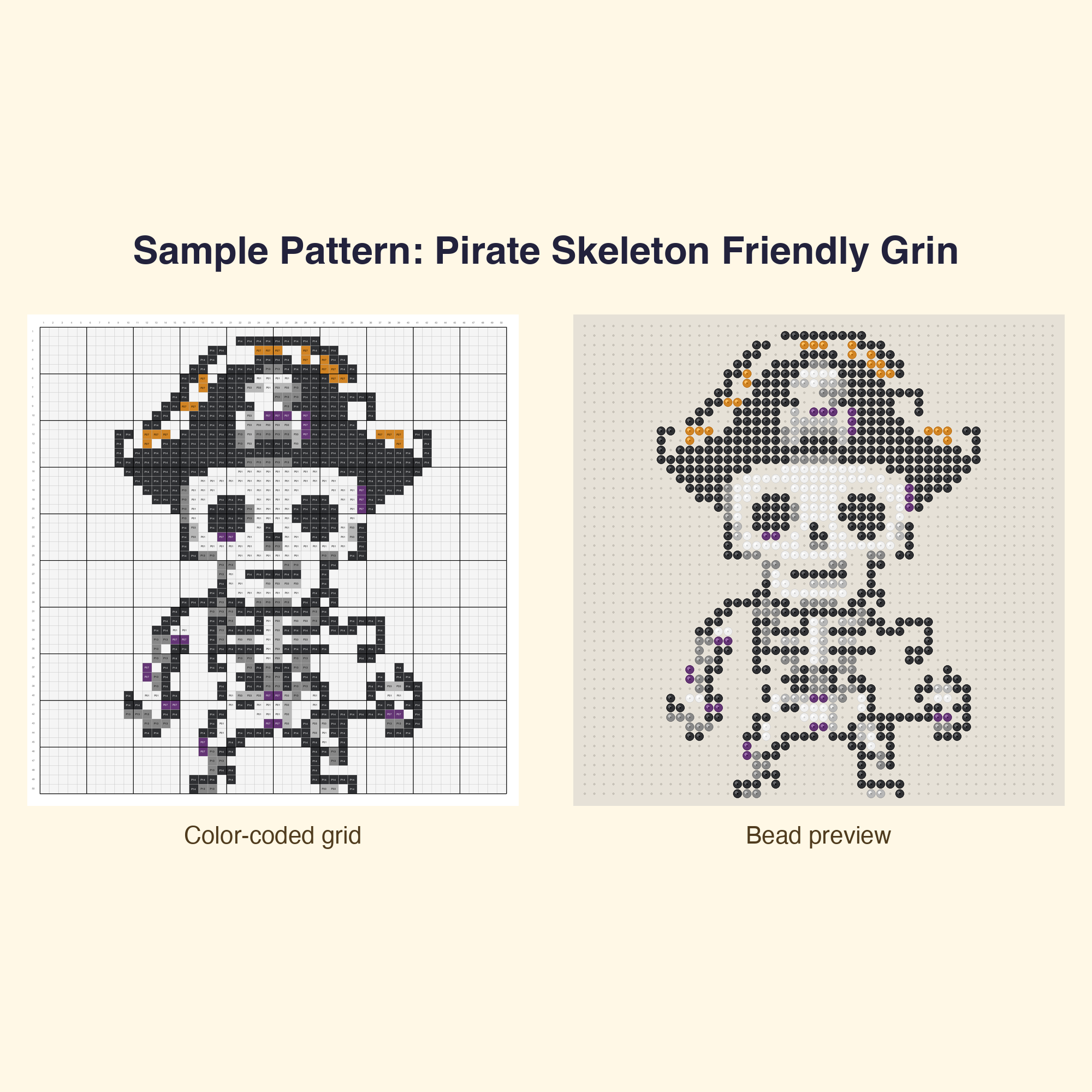Cute Cute Pirates Treasure Perler Bead Pattern Bundle | 48 Designs | Hama Bead Compatible | PDF Digital Download