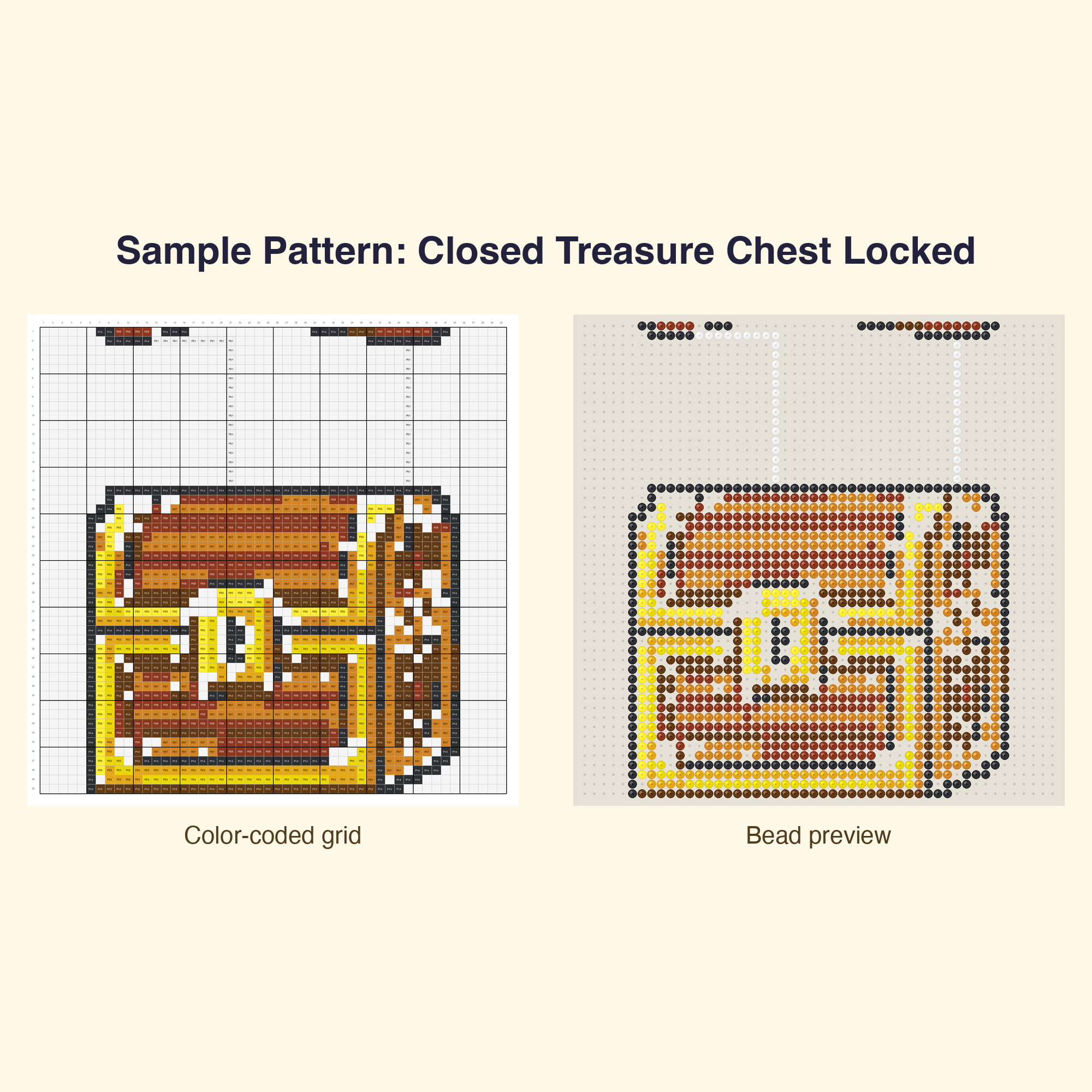 Cute Cute Pirates Treasure Perler Bead Pattern Bundle | 48 Designs | Hama Bead Compatible | PDF Digital Download
