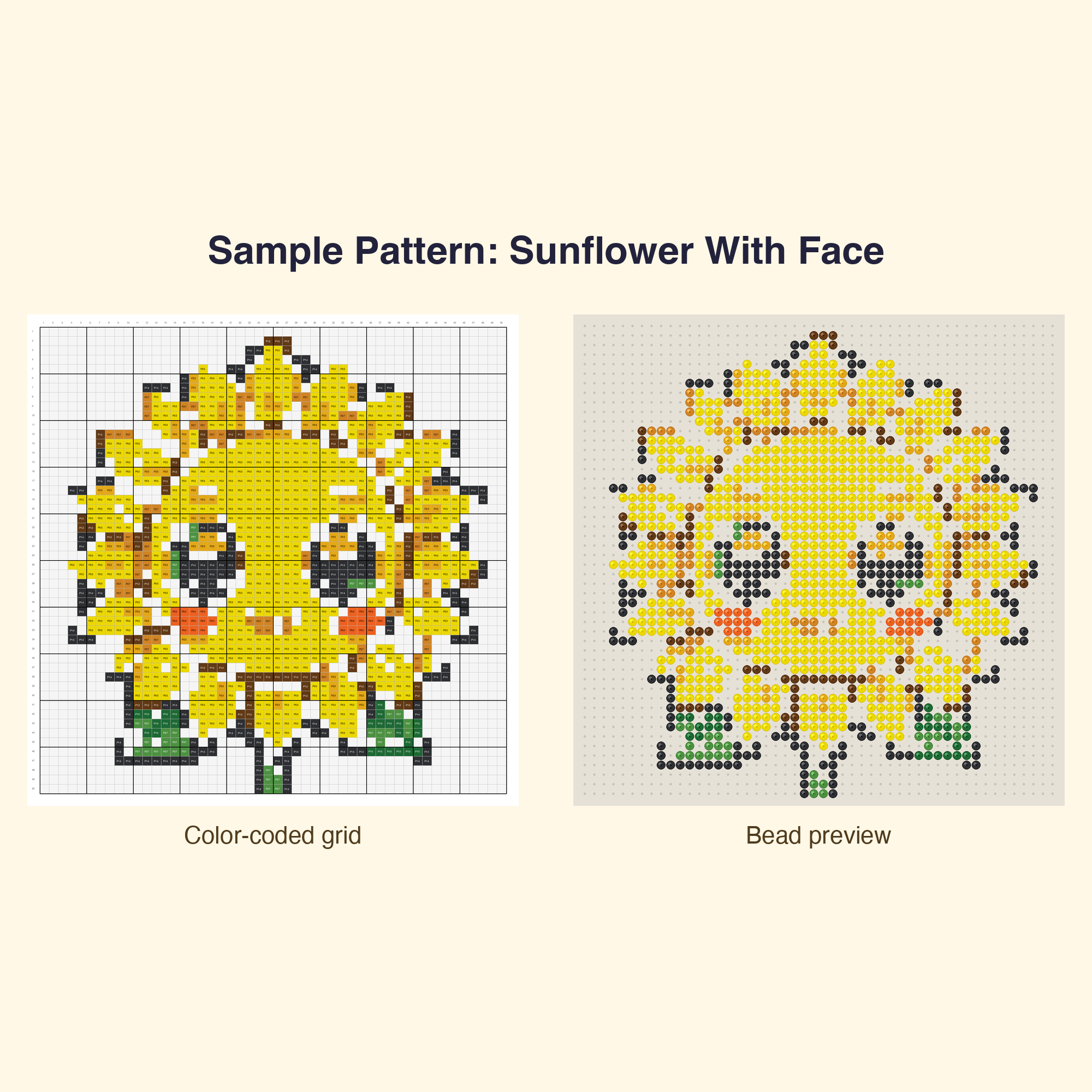 Cute Plants Flowers Mushrooms Perler Bead Pattern Bundle | 48 Designs | Hama Bead Compatible | PDF Digital Download
