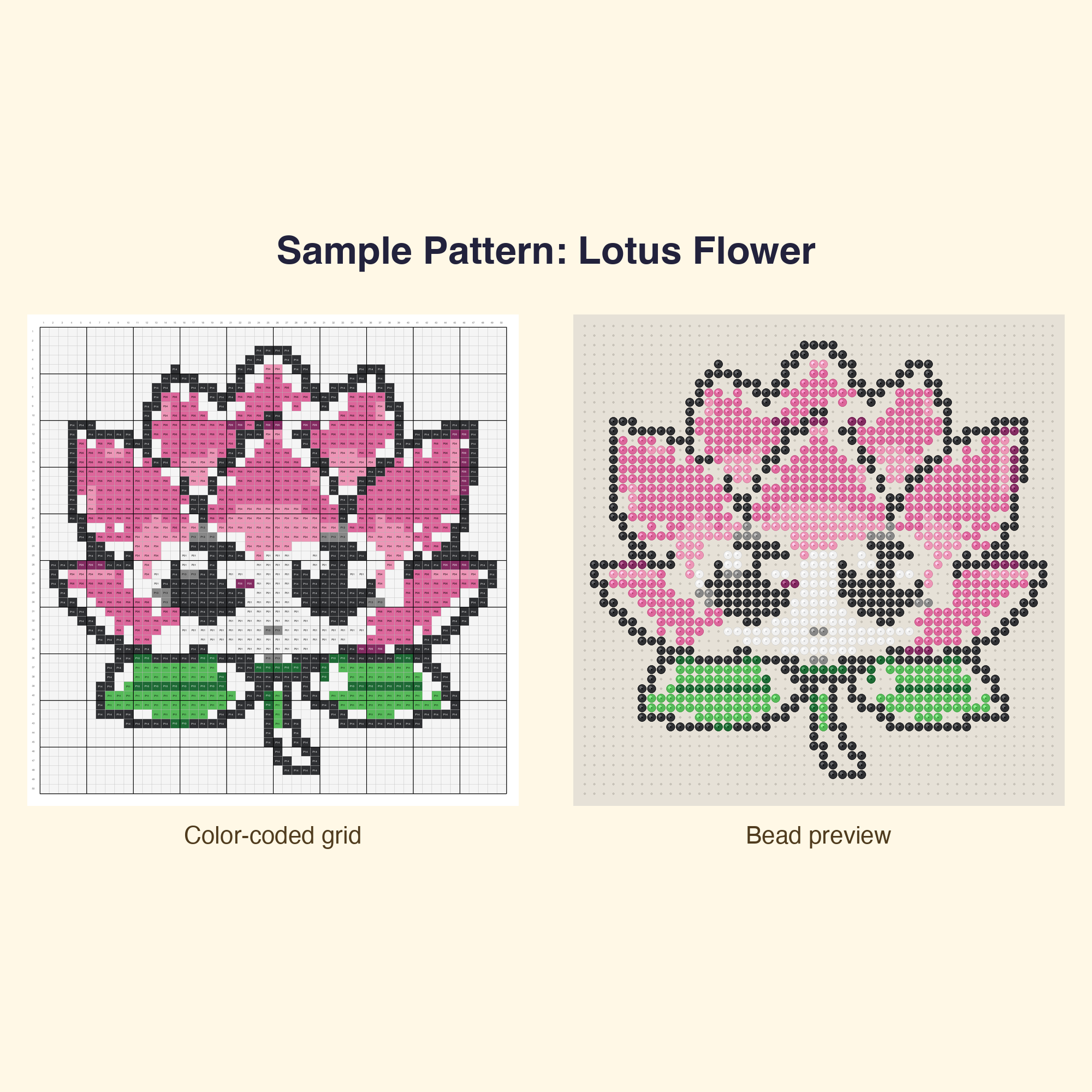 Cute Plants Flowers Mushrooms Perler Bead Pattern Bundle | 48 Designs | Hama Bead Compatible | PDF Digital Download