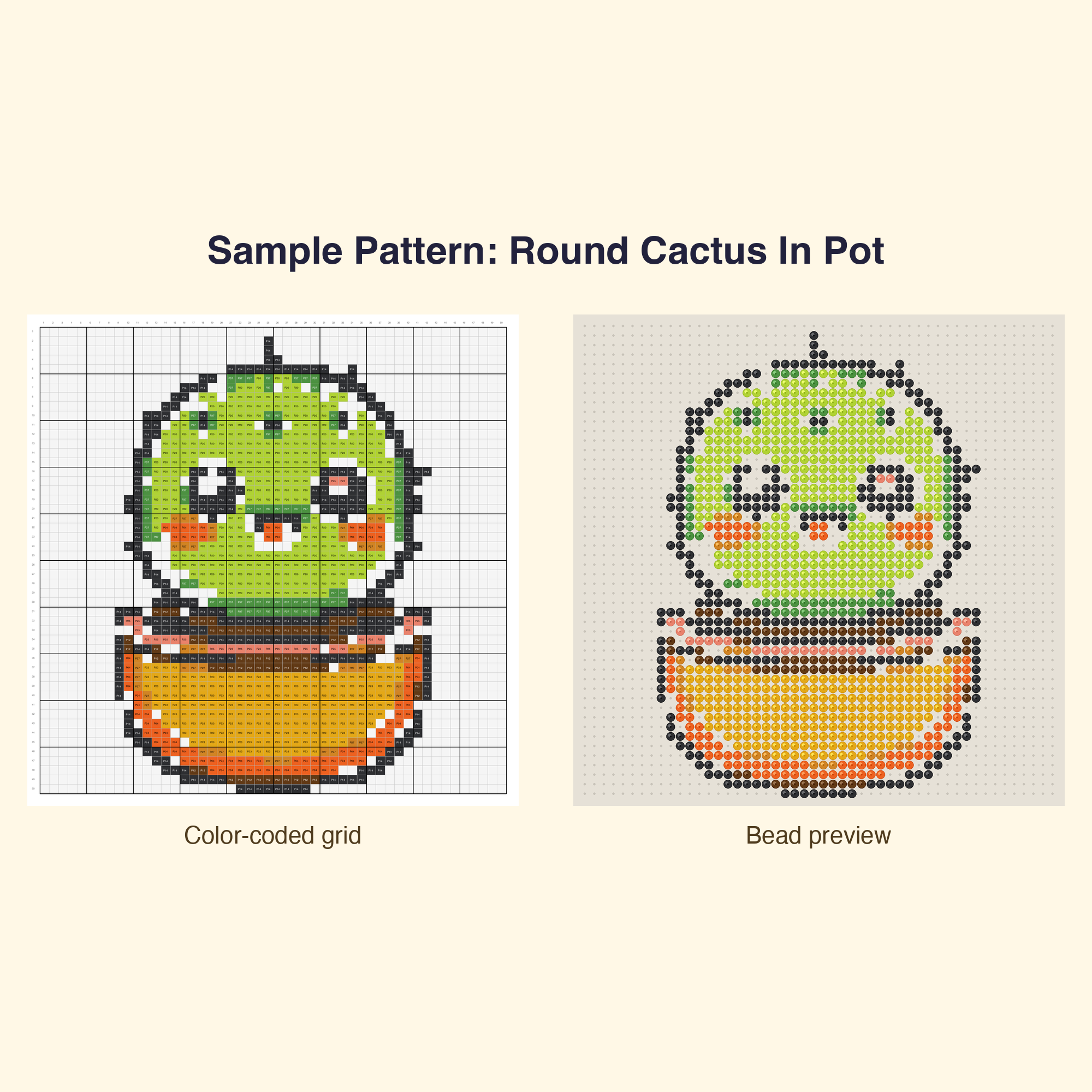 Cute Plants Flowers Mushrooms Perler Bead Pattern Bundle | 48 Designs | Hama Bead Compatible | PDF Digital Download