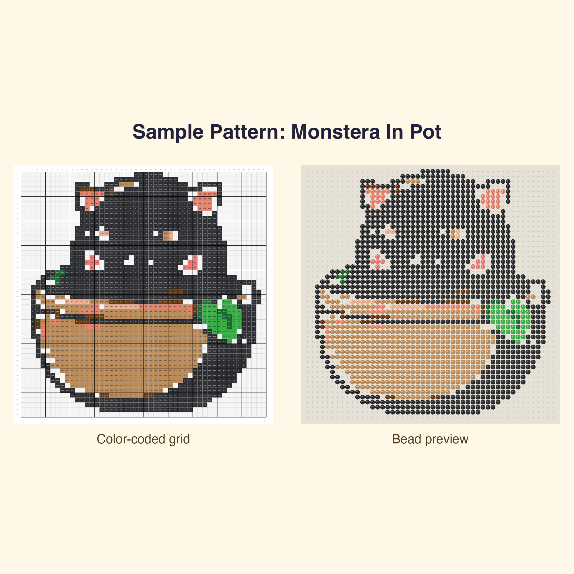 Cute Plants Flowers Mushrooms Perler Bead Pattern Bundle | 48 Designs | Hama Bead Compatible | PDF Digital Download