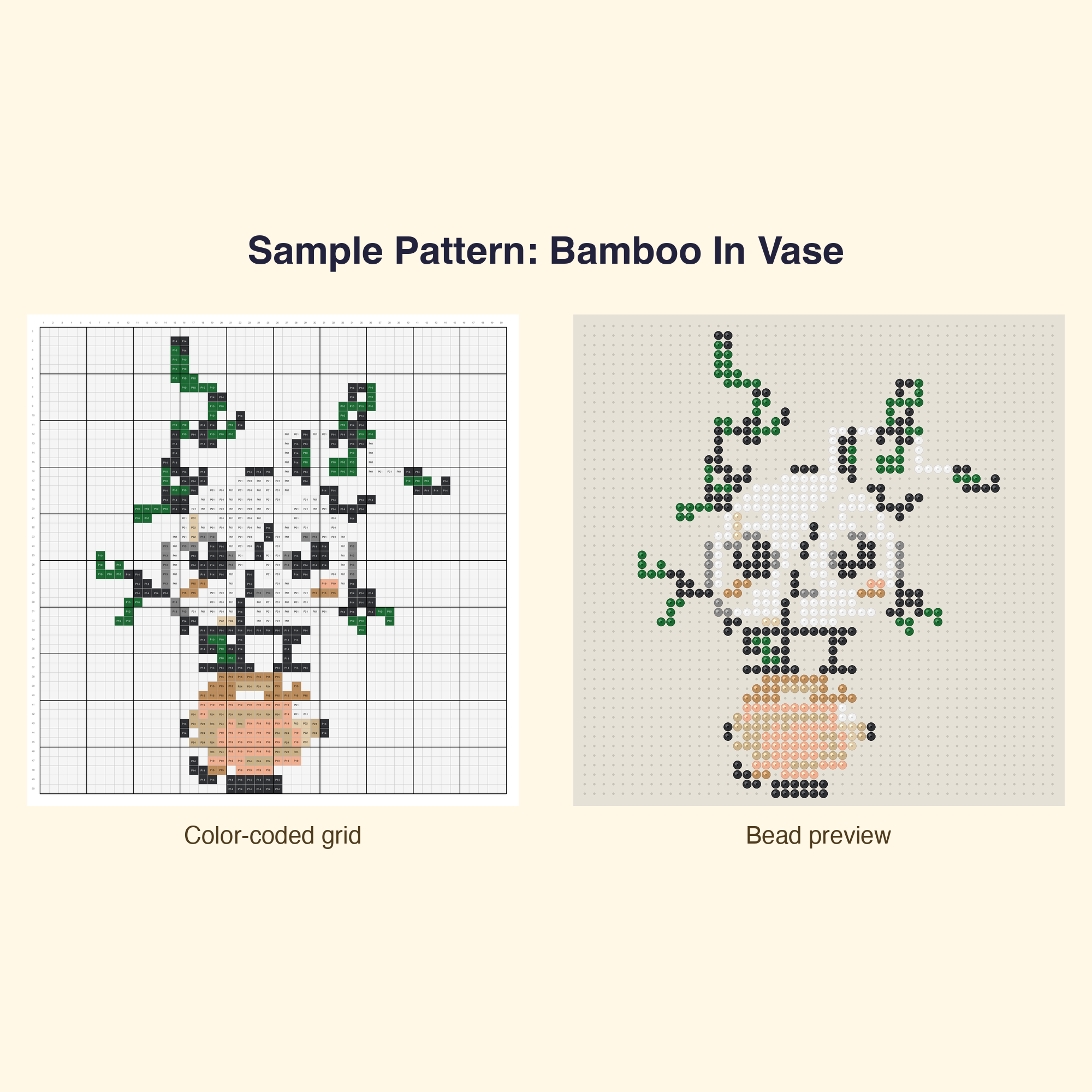 Cute Plants Flowers Mushrooms Perler Bead Pattern Bundle | 48 Designs | Hama Bead Compatible | PDF Digital Download