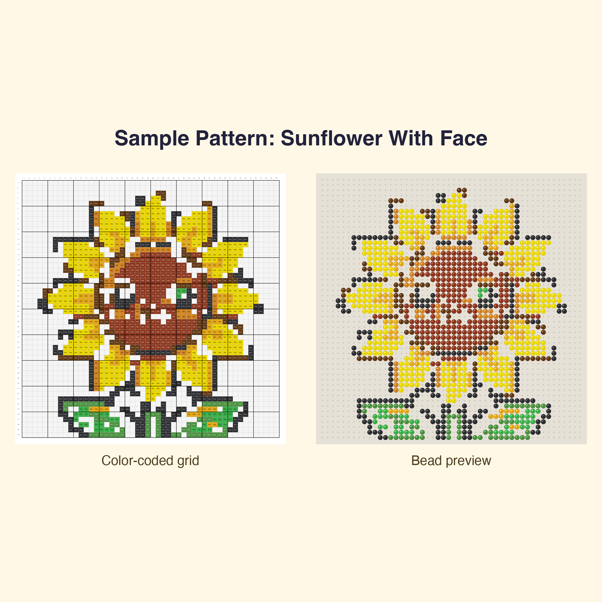 Cute Kawaii Plants & Flowers Perler Bead Pattern Bundle | 48 Designs | Hama Bead Compatible | PDF Digital Download