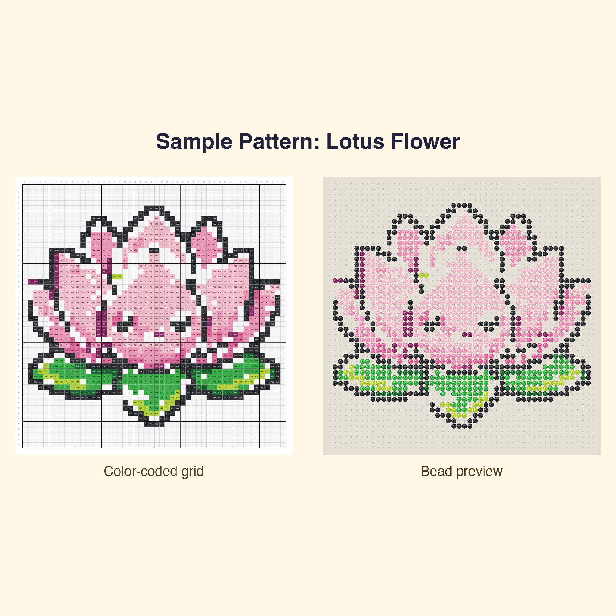 Cute Kawaii Plants & Flowers Perler Bead Pattern Bundle | 48 Designs | Hama Bead Compatible | PDF Digital Download