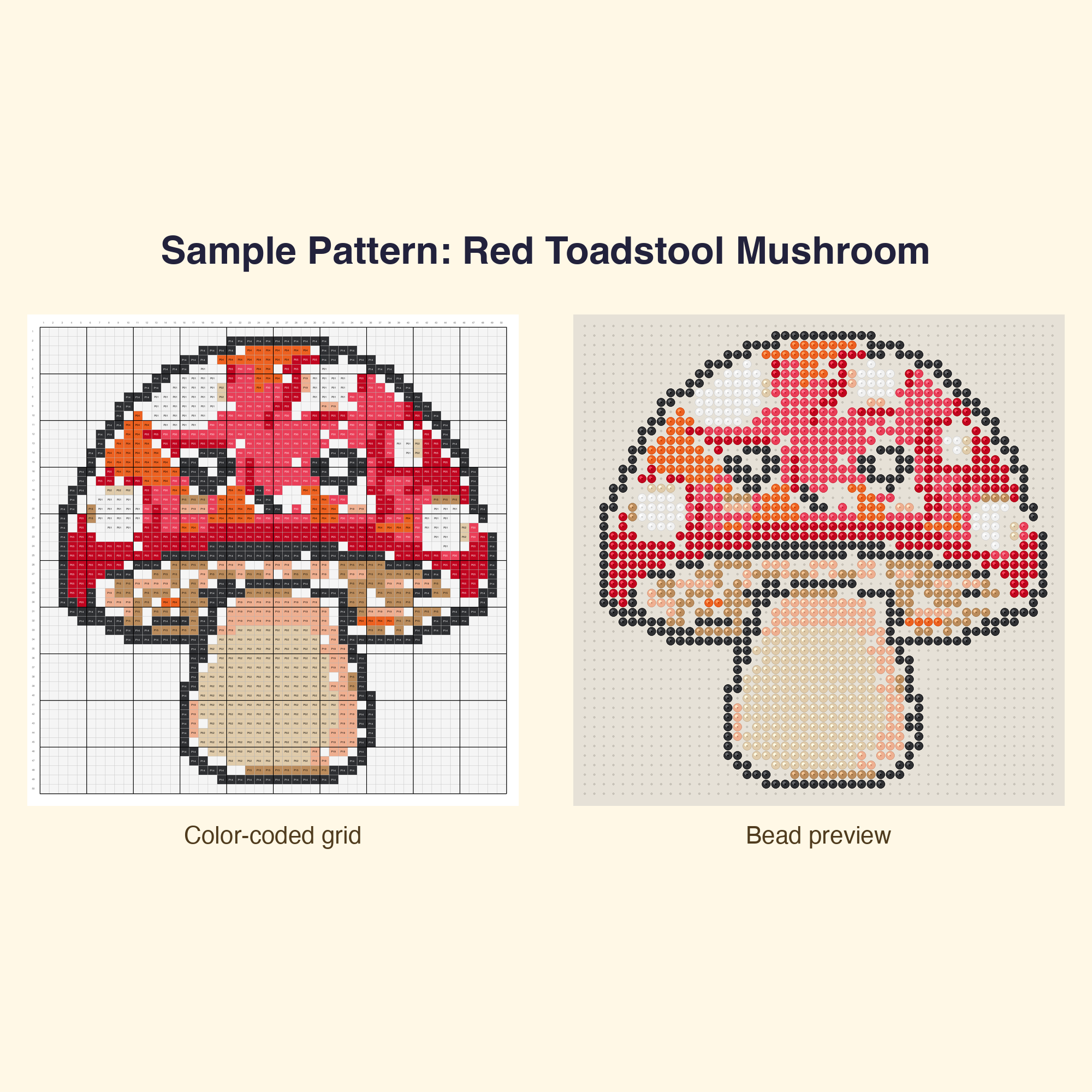 Cute Kawaii Plants & Flowers Perler Bead Pattern Bundle | 48 Designs | Hama Bead Compatible | PDF Digital Download