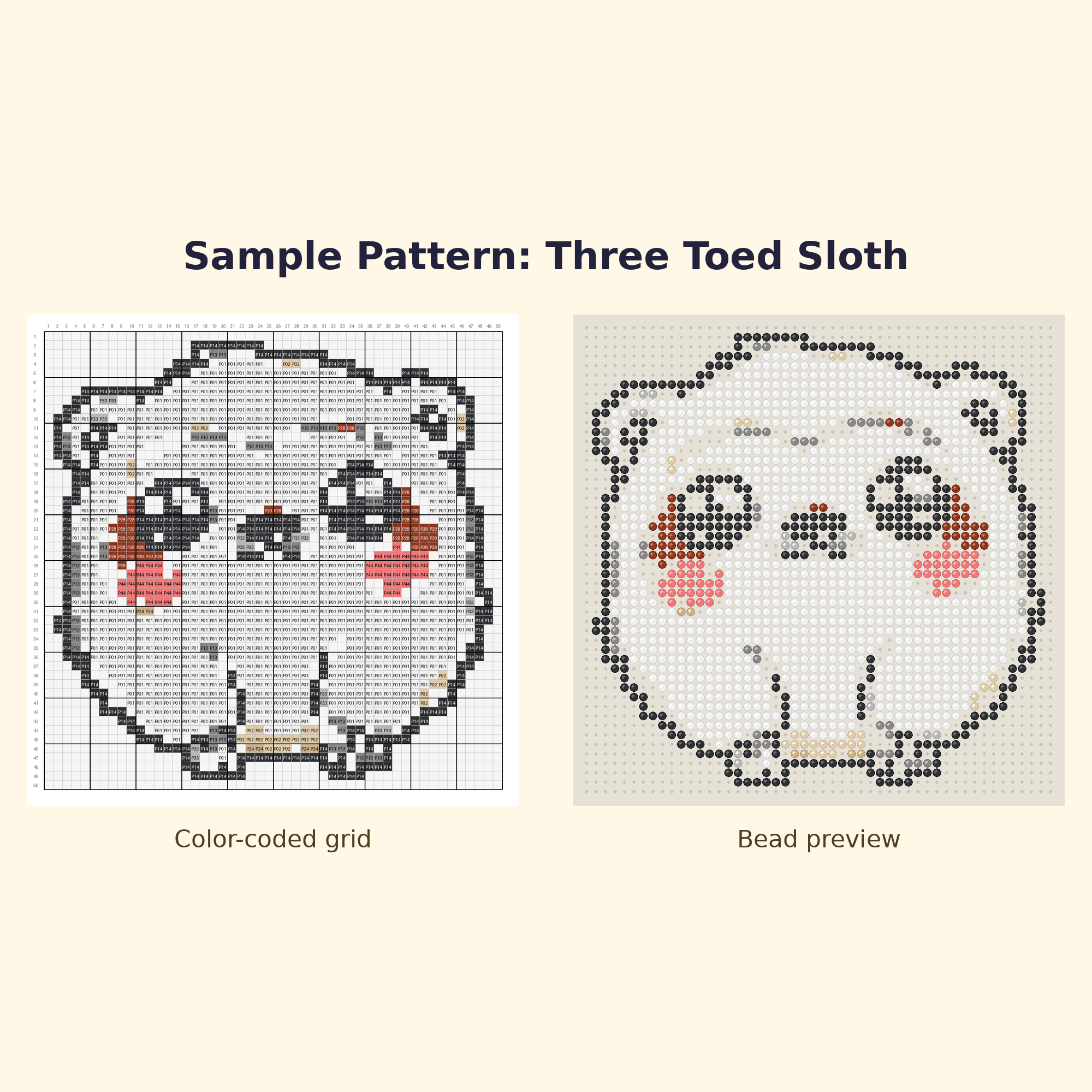 Cute Sloth Pals Perler Bead Pattern Bundle | 24 Designs | Hama Bead Compatible | PDF Digital Download