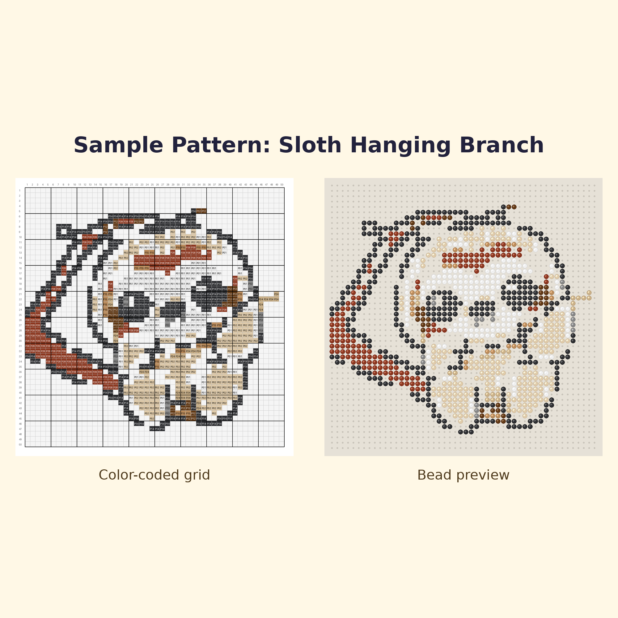 Cute Sloth Pals Perler Bead Pattern Bundle | 24 Designs | Hama Bead Compatible | PDF Digital Download