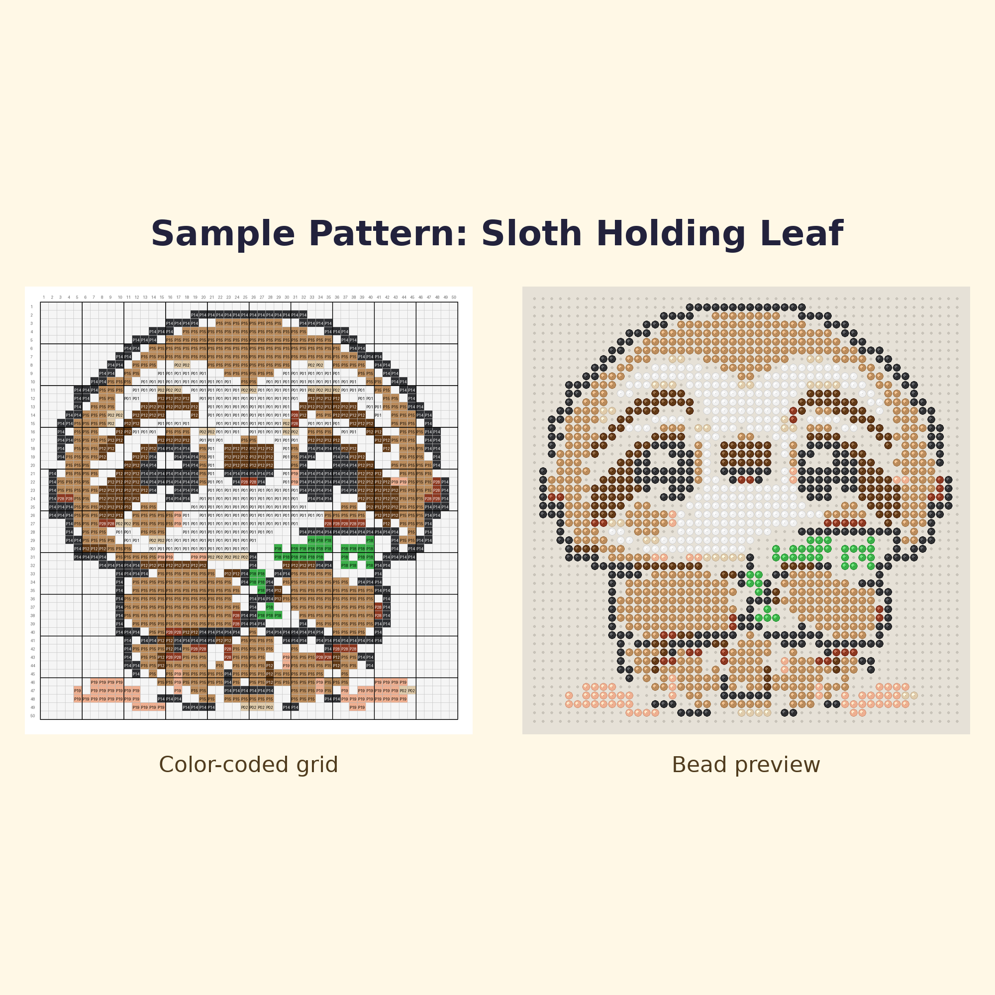Cute Sloth Pals Perler Bead Pattern Bundle | 24 Designs | Hama Bead Compatible | PDF Digital Download