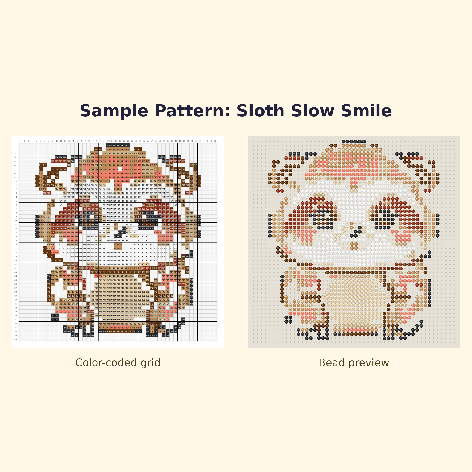 Cute Sloth Pals Perler Bead Pattern Bundle | 24 Designs | Hama Bead Compatible | PDF Digital Download