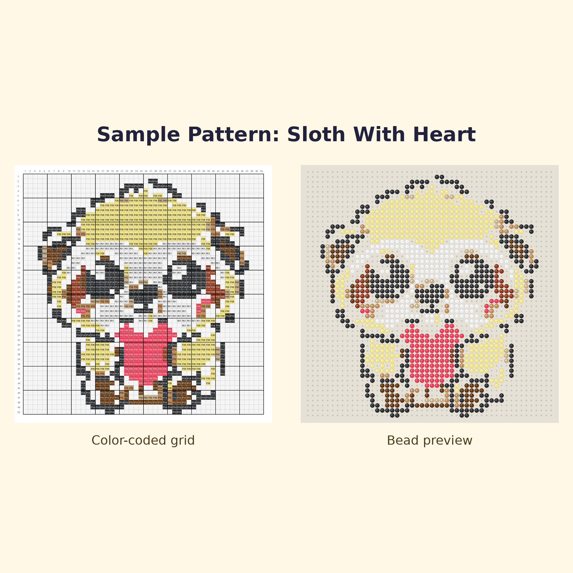 Cute Sloth Pals Perler Bead Pattern Bundle | 24 Designs | Hama Bead Compatible | PDF Digital Download
