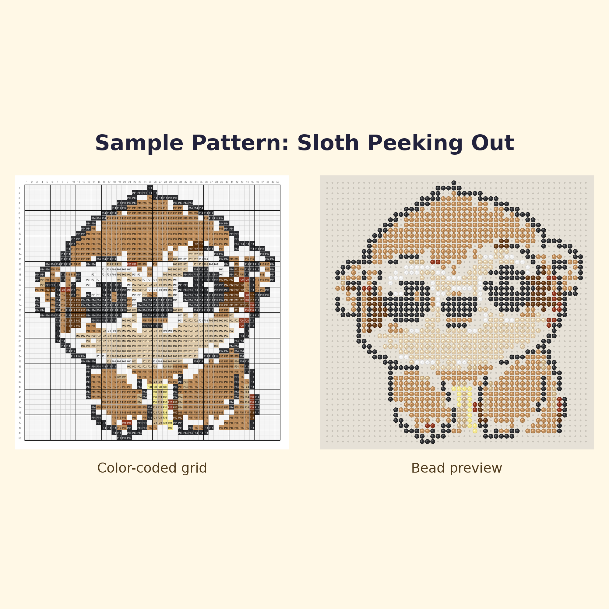 Cute Sloth Pals Perler Bead Pattern Bundle | 24 Designs | Hama Bead Compatible | PDF Digital Download