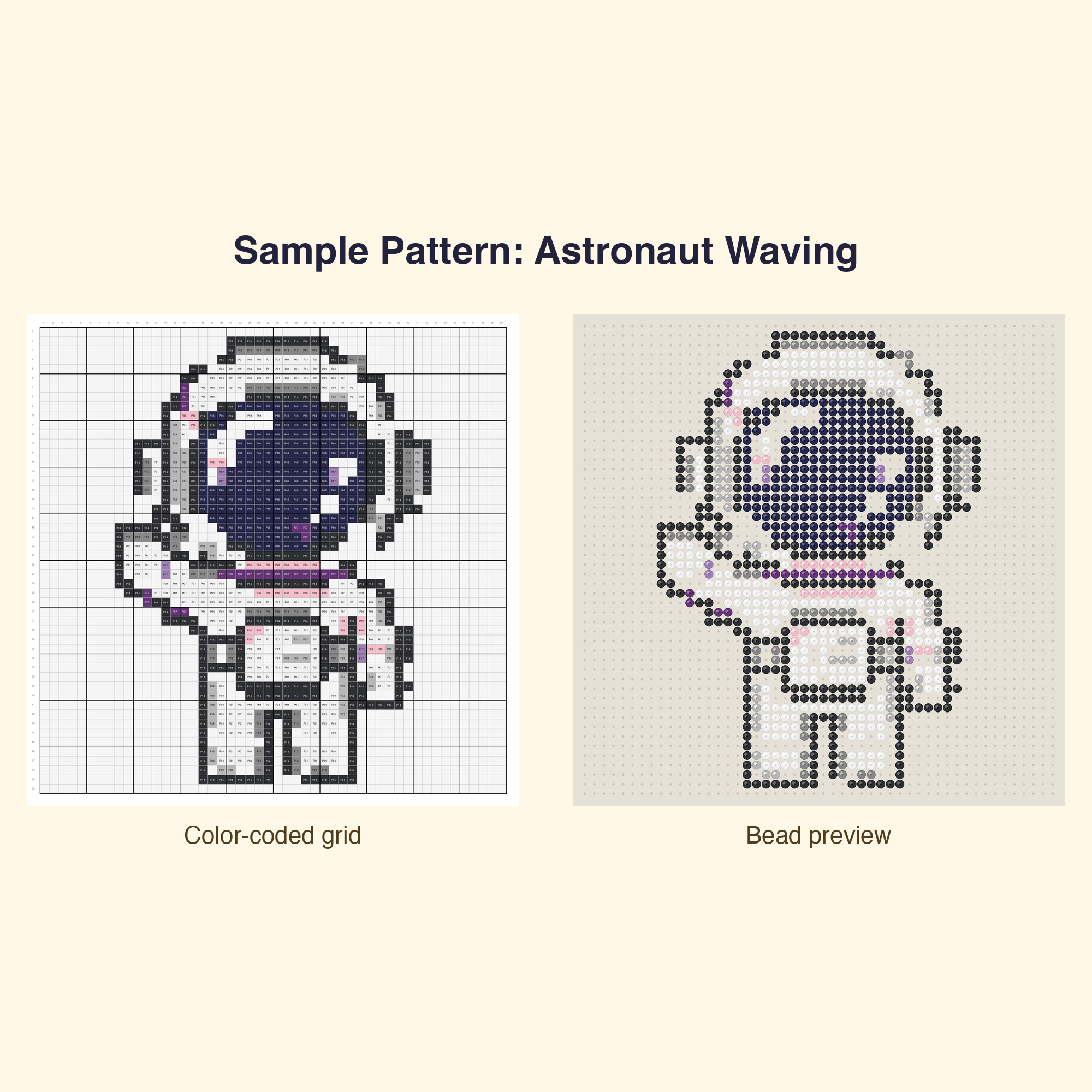 Kawaii Space Astronauts Perler Bead Pattern Bundle | 48 Designs | Hama Bead Compatible | PDF Digital Download
