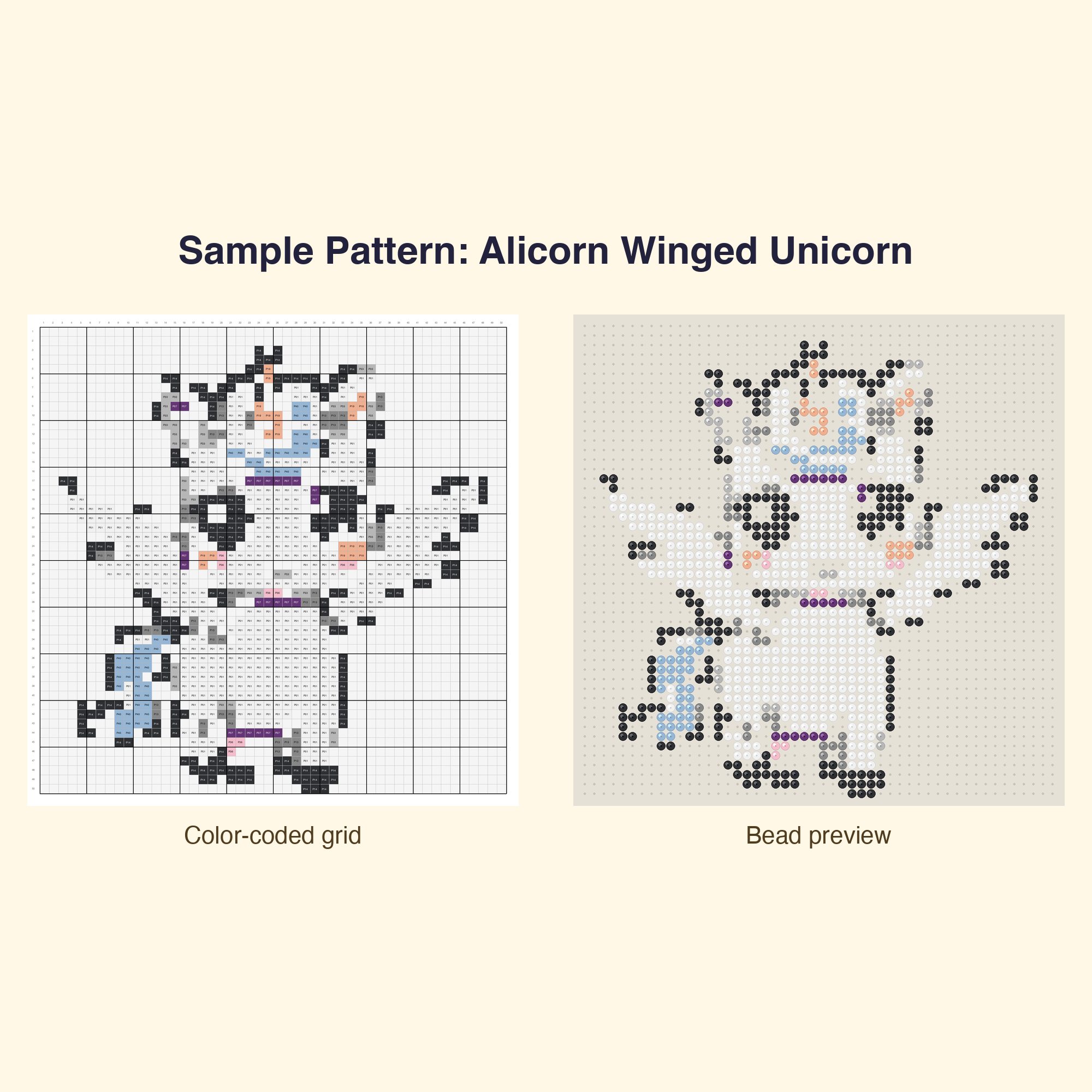 Cute Magic Unicorns Fantasy Perler Bead Pattern Bundle | 48 Designs | Hama Bead Compatible | PDF Digital Download